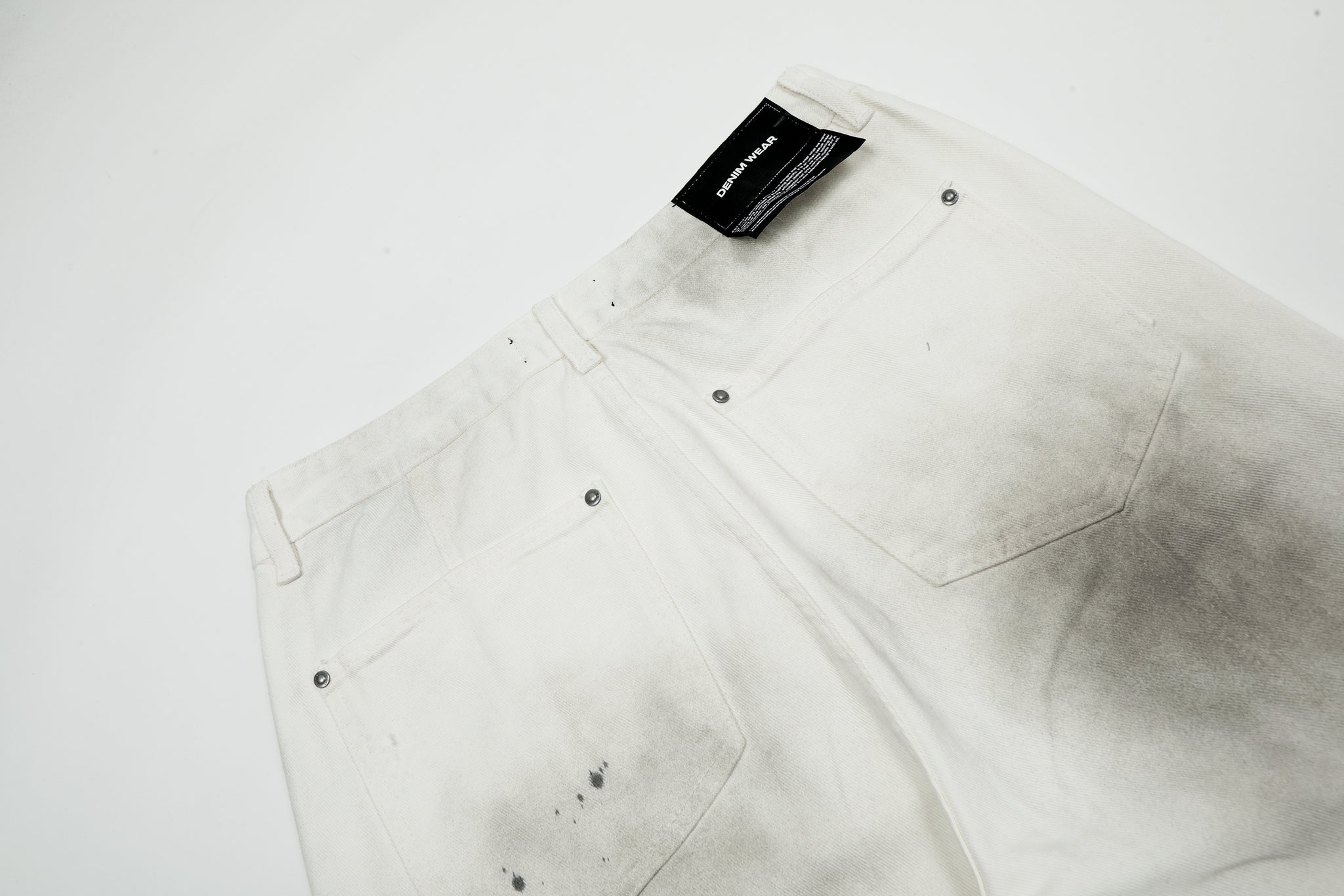 11KN Patchwork Dirty White Cargo Pants #CK3335