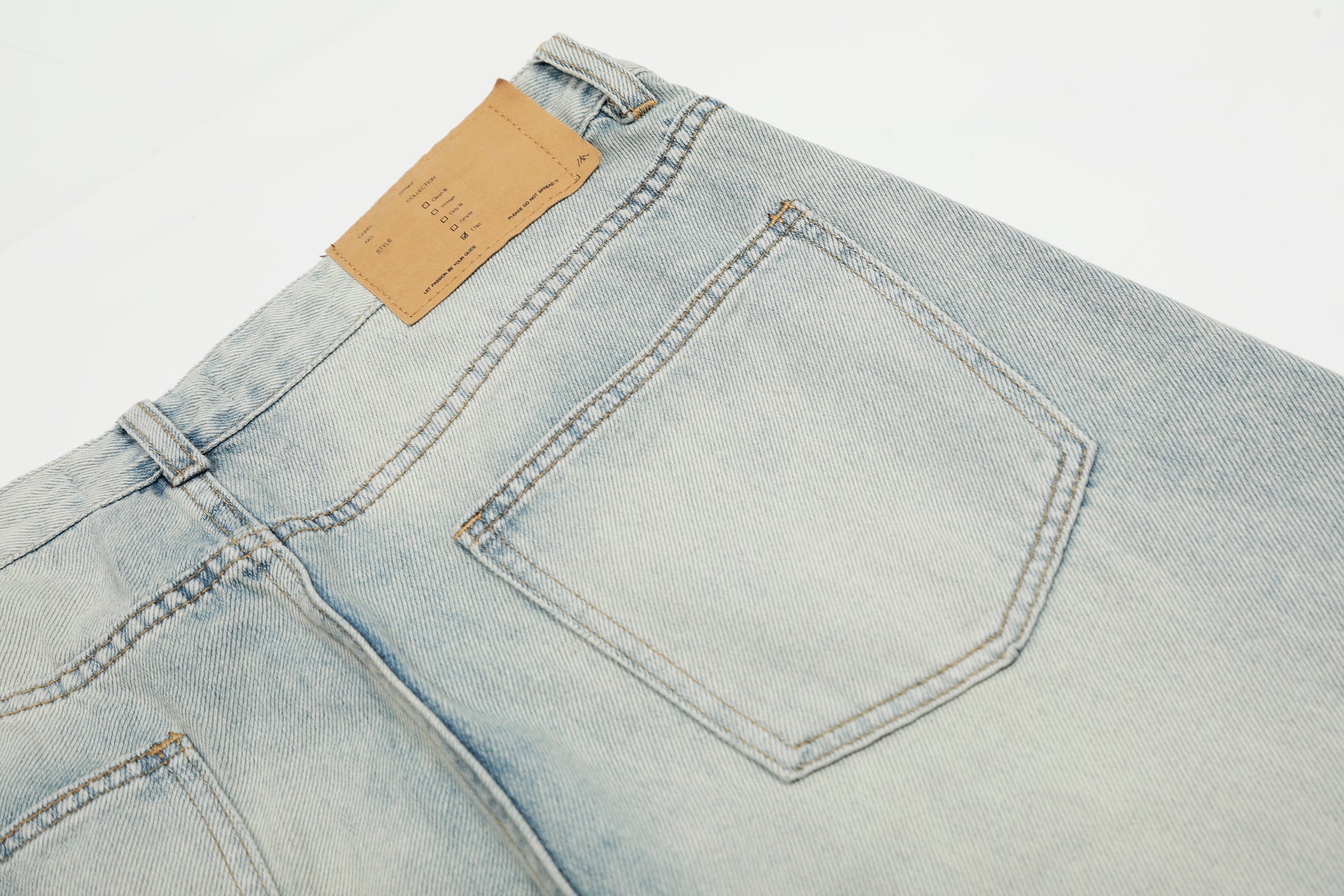 11KN ‌‌‌PATCHWORK STRAIGHT LEG JEANS #K9653