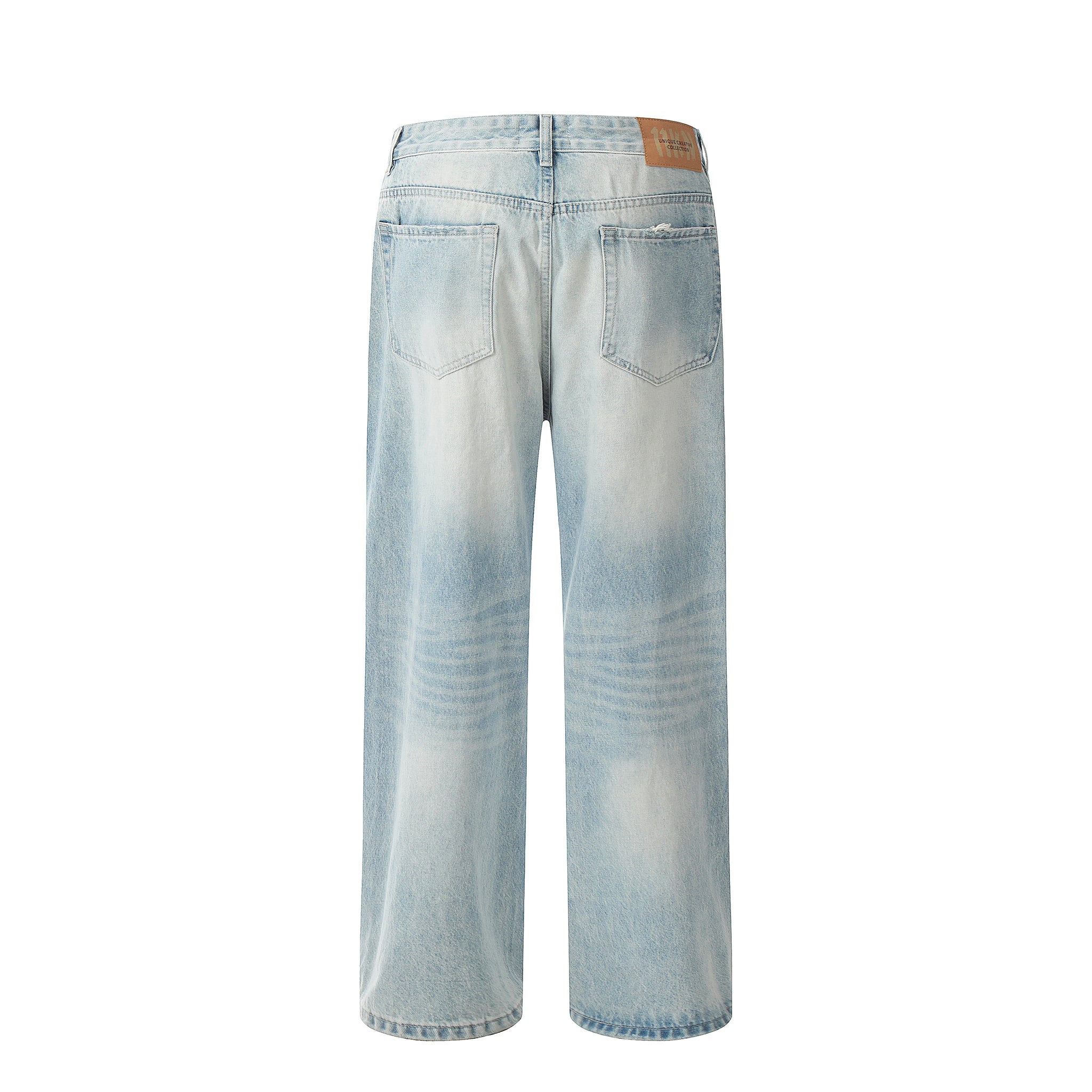 11KN Relaxed-fit Acid-washed Jeans #K8990