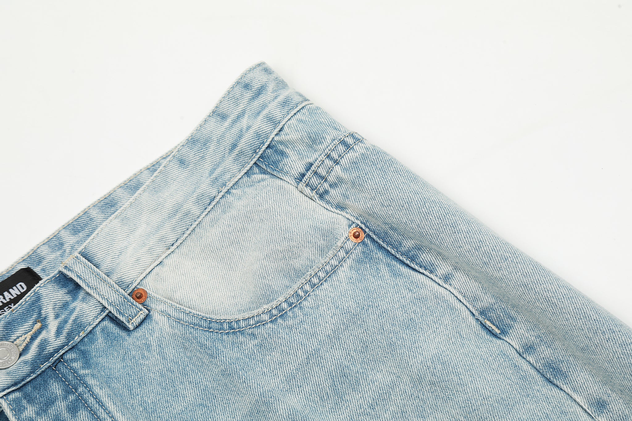 11KN Relaxed-fit Acid-washed Jeans #K8990