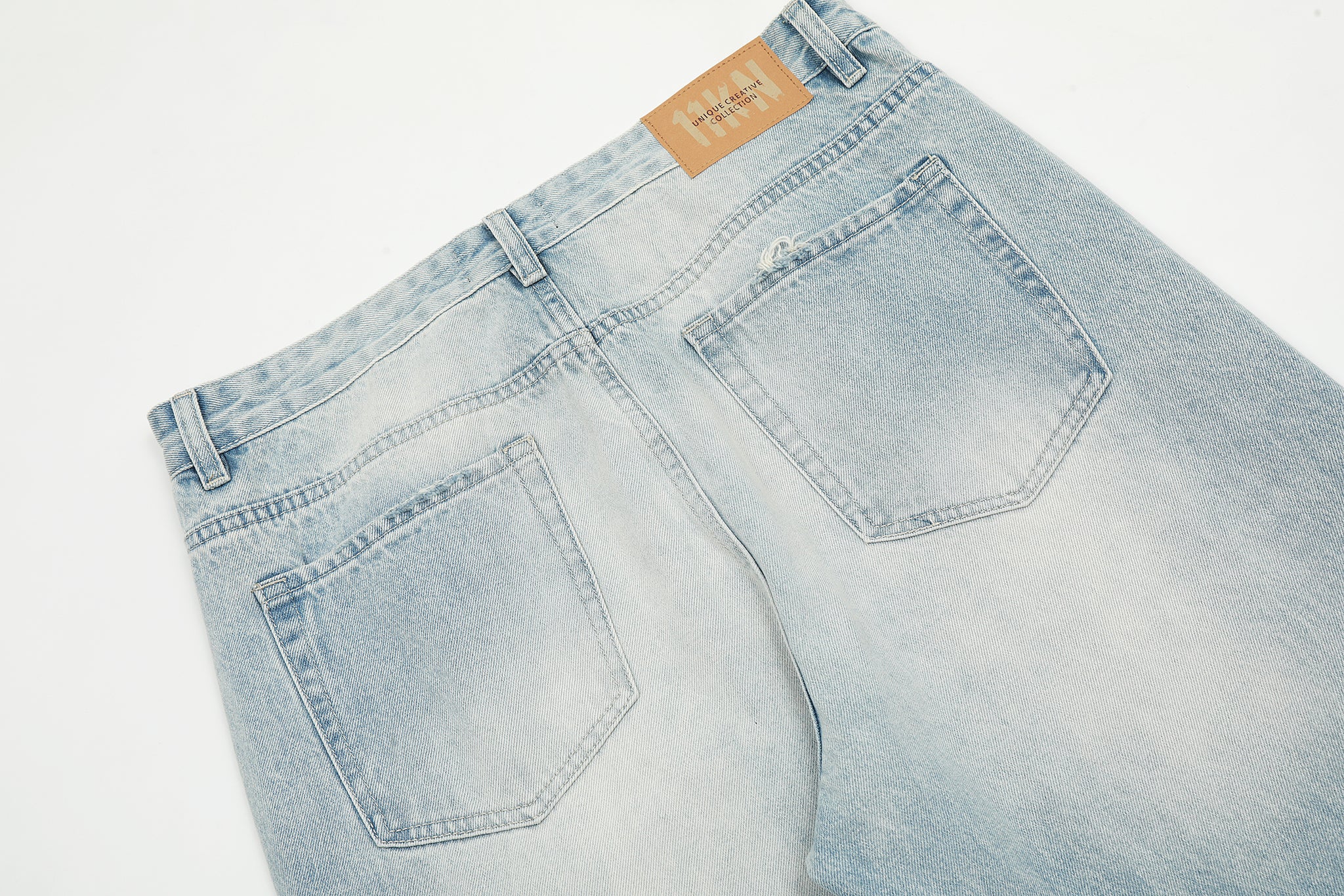 11KN Relaxed-fit Acid-washed Jeans #K8990