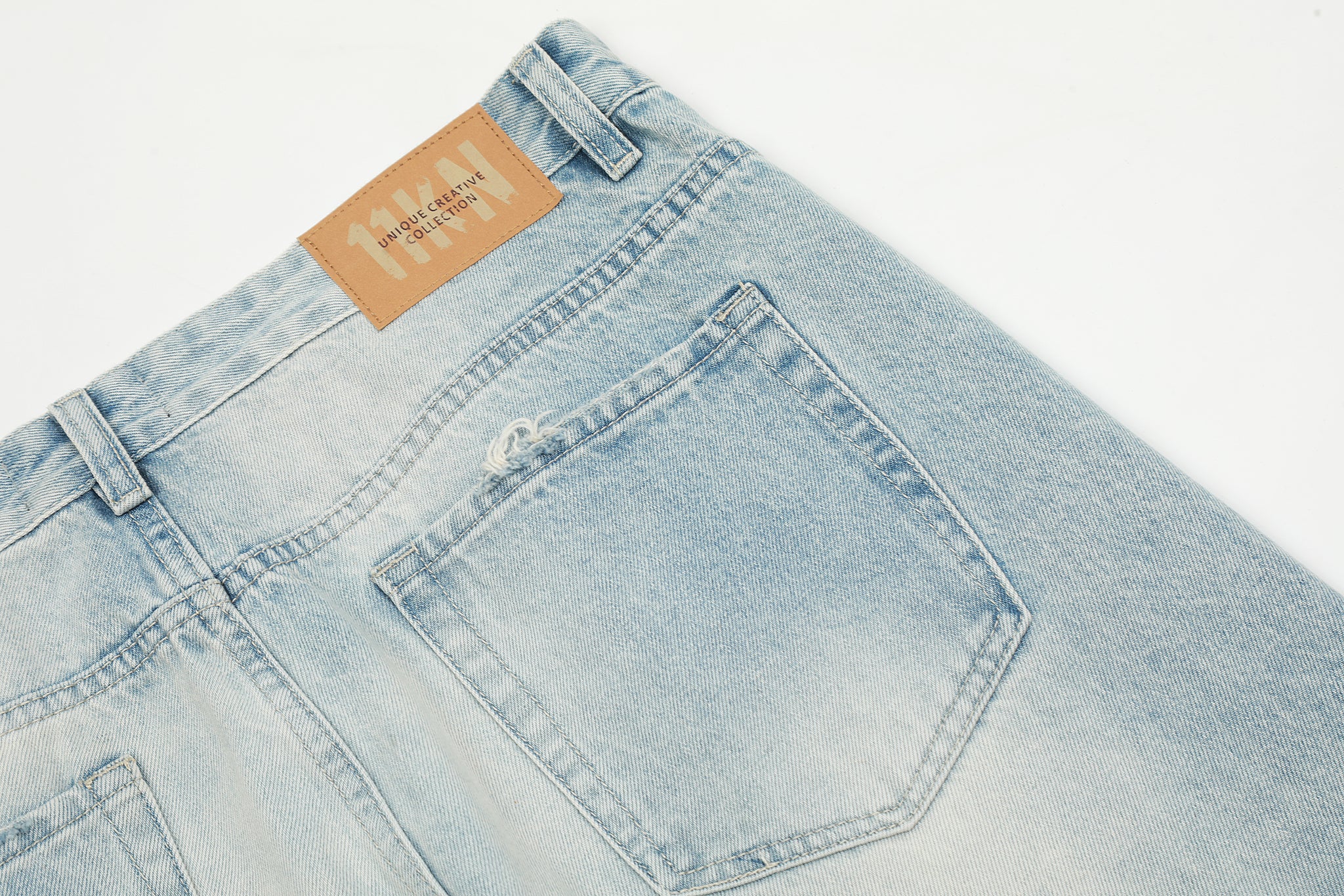 11KN Relaxed-fit Acid-washed Jeans #K8990