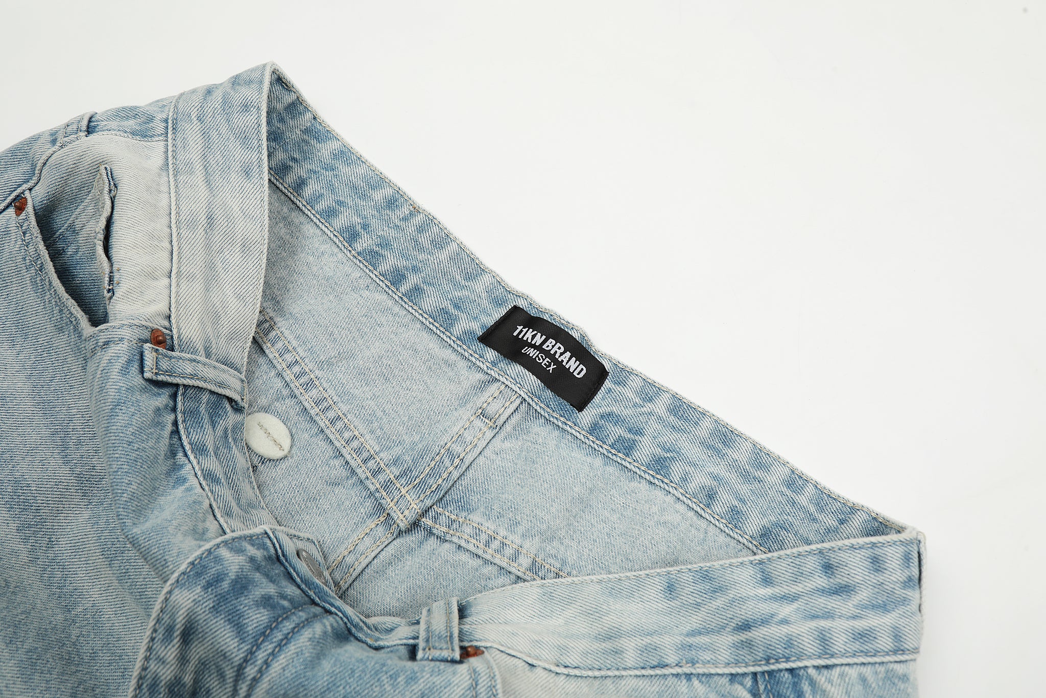 11KN Relaxed-fit Acid-washed Jeans #K8990