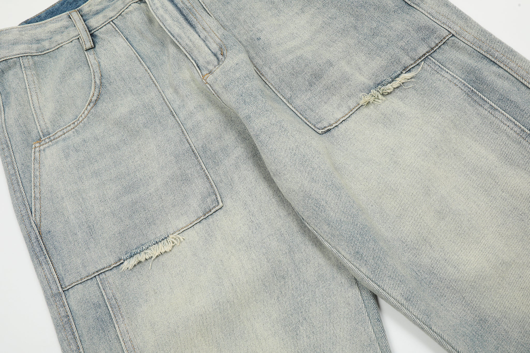 11KN Straight Leg Distressed Jeans #K3159