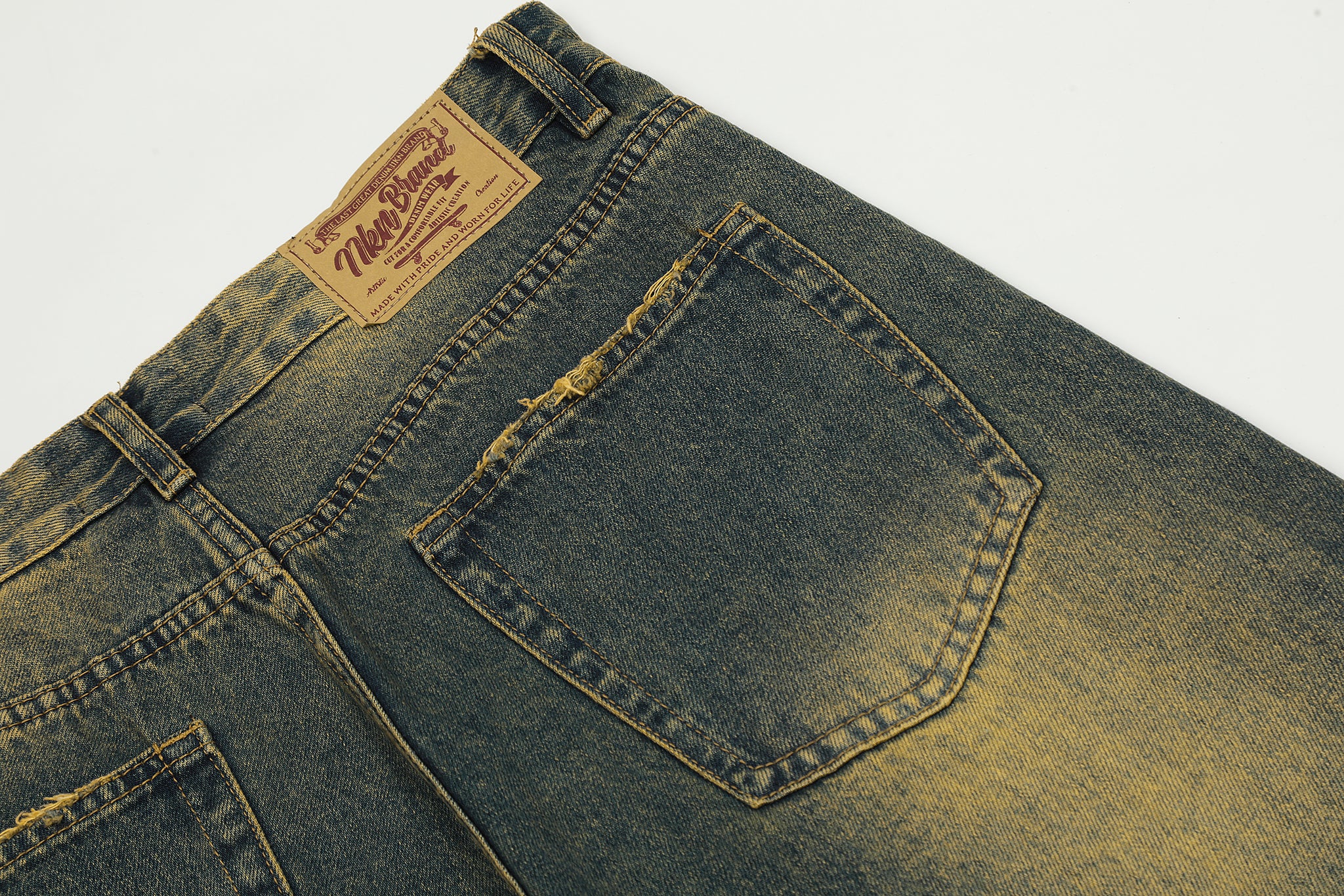 11KN Distressed Washed Jeans #K9068