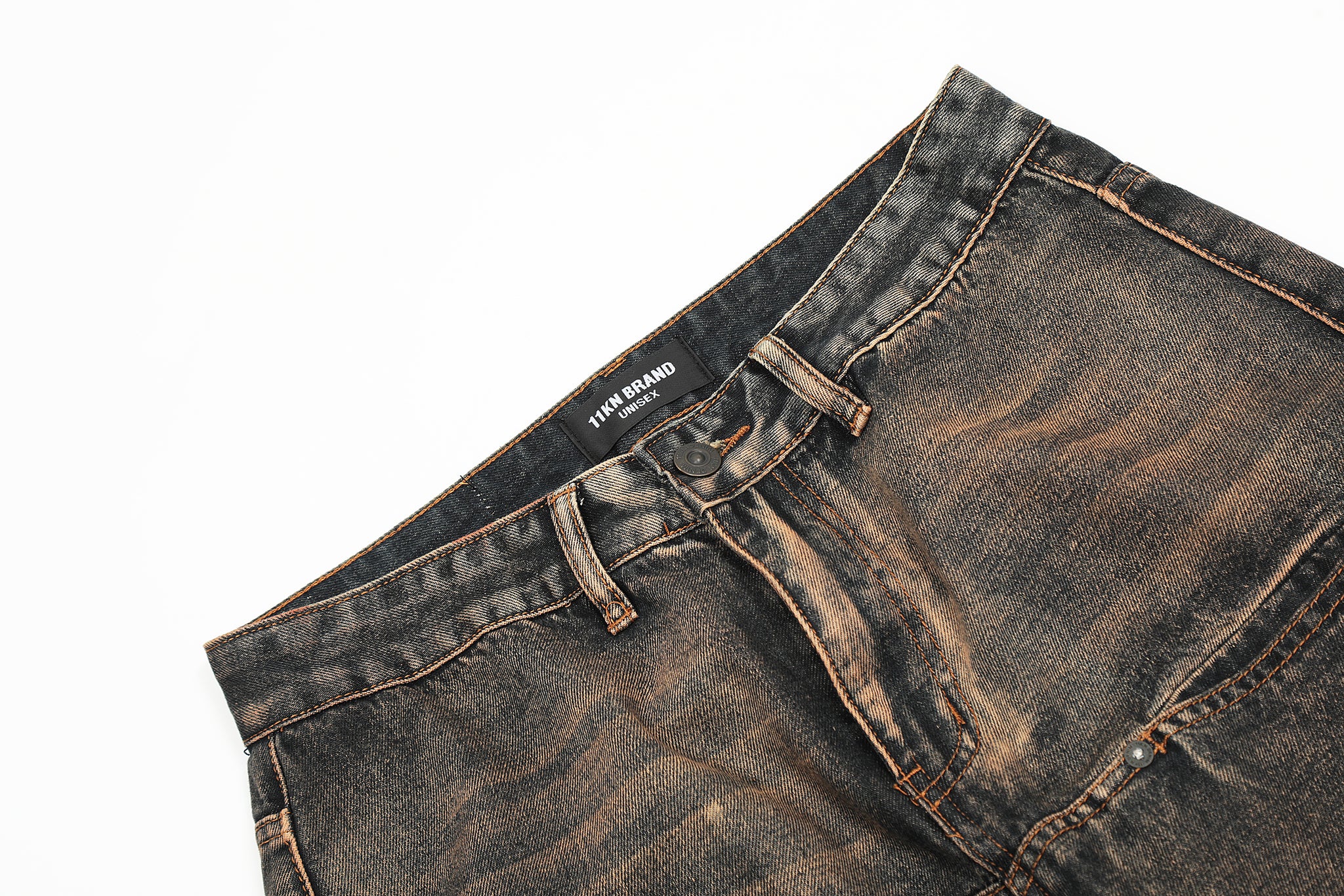 11KN Distressed Classic Straight Leg Jeans #K3158