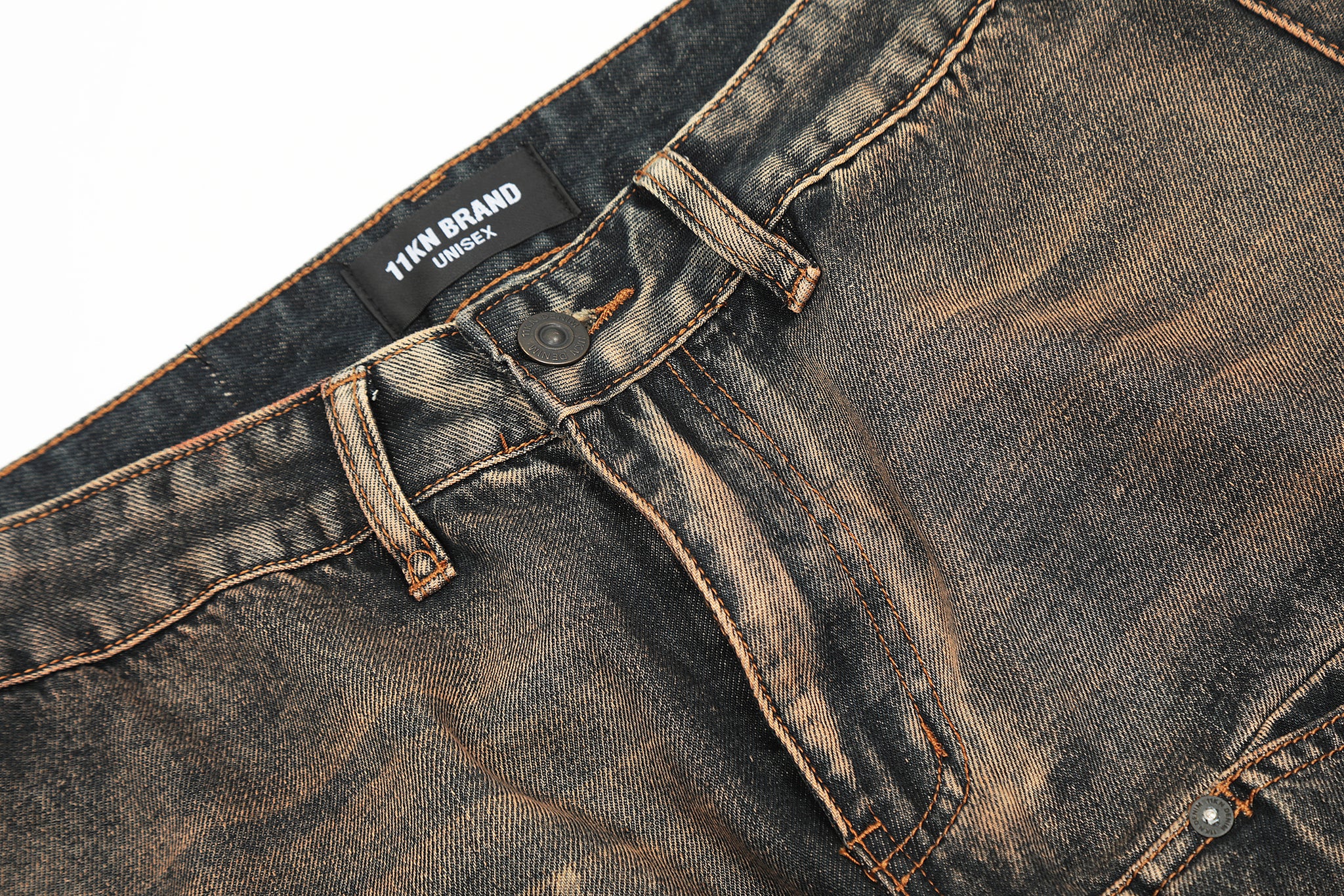 11KN Distressed Classic Straight Leg Jeans #K3158