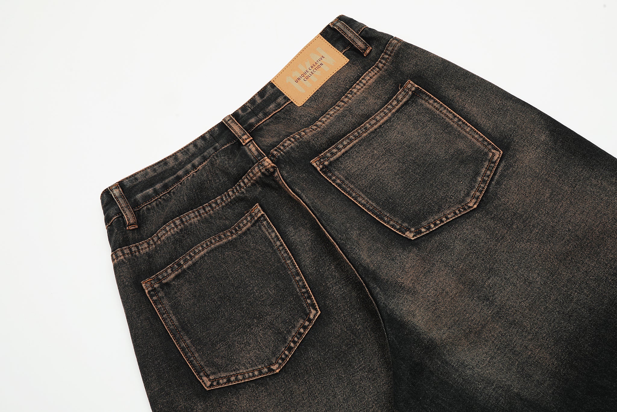 11KN Distressed Classic Straight Leg Jeans #K3158