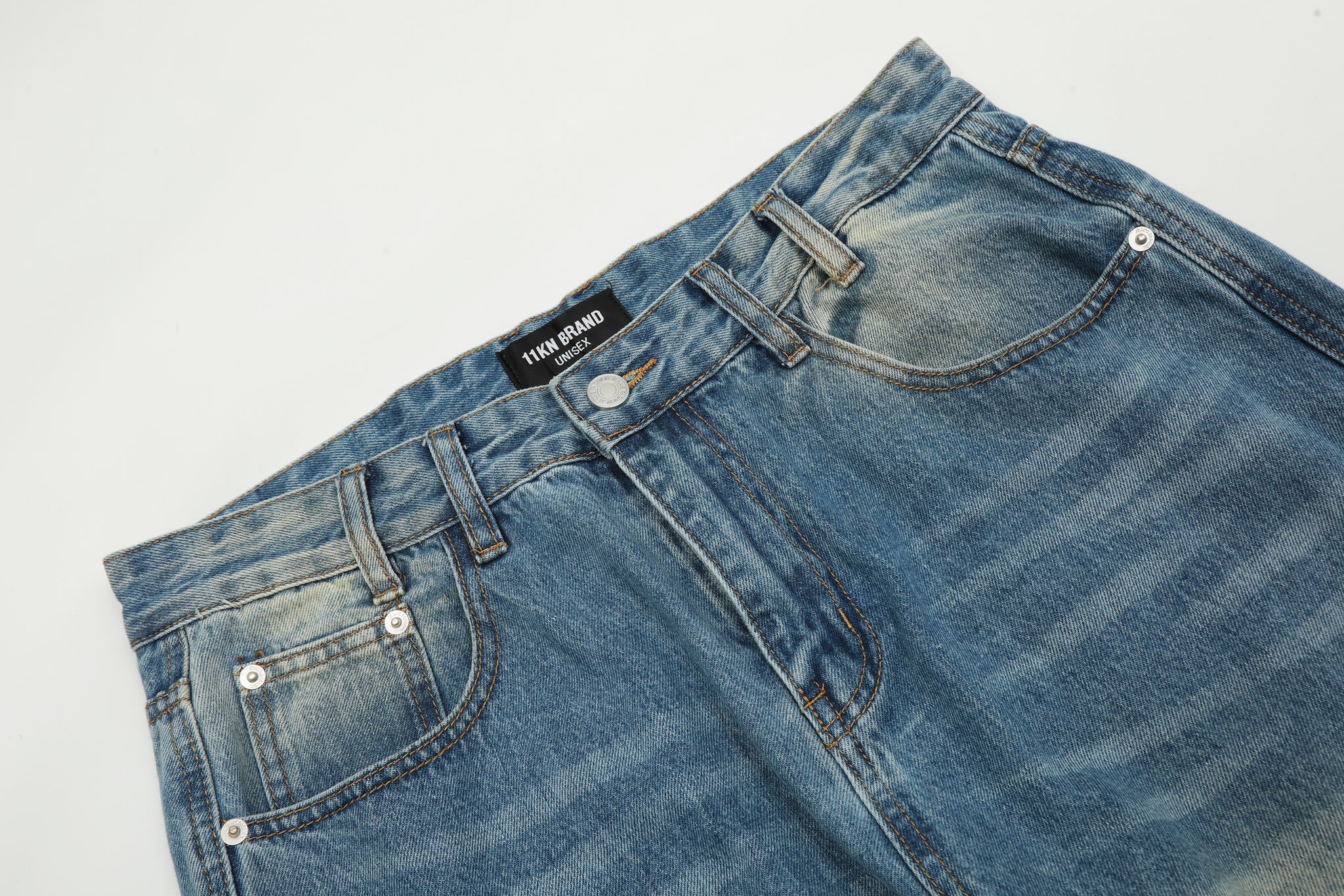 11KN Baggy Washed Jeans #K8815