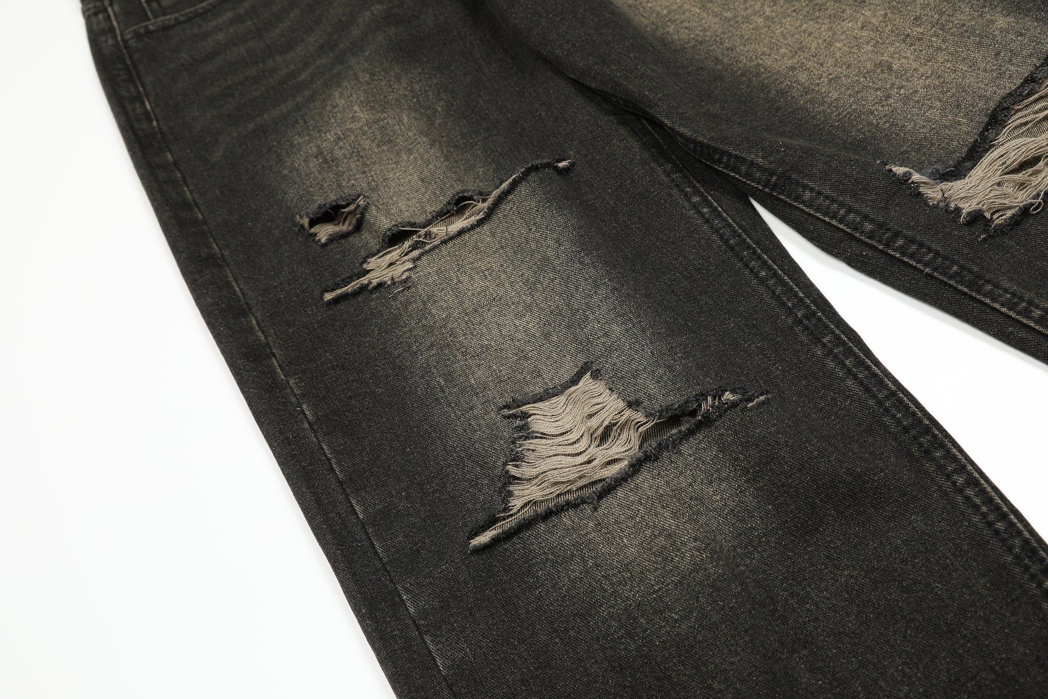 11KN BAGGY FRAYED RIPPED JEANS #K5025