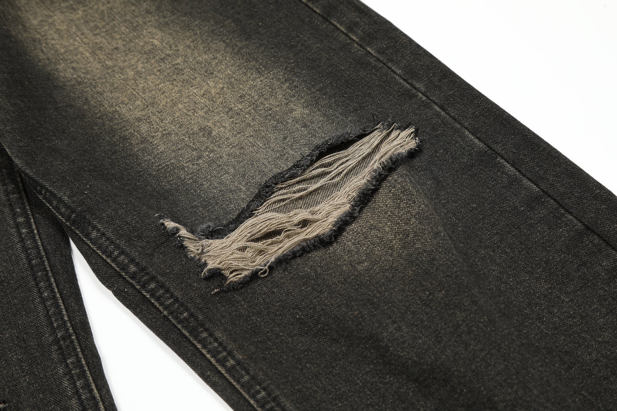 11KN BAGGY FRAYED RIPPED JEANS #K5025