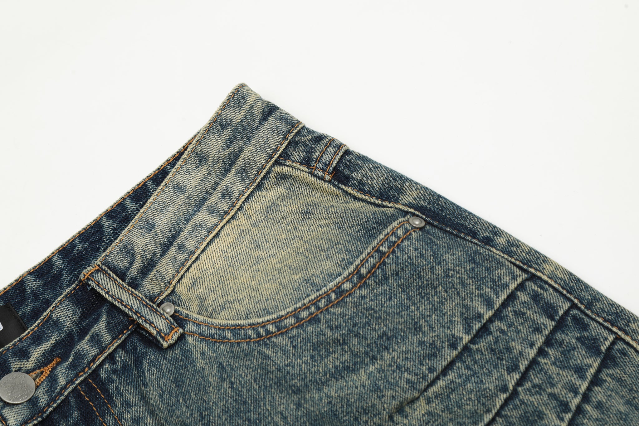 11KN Baggy Stone-Washed Distressed Denim Jeans #K9088