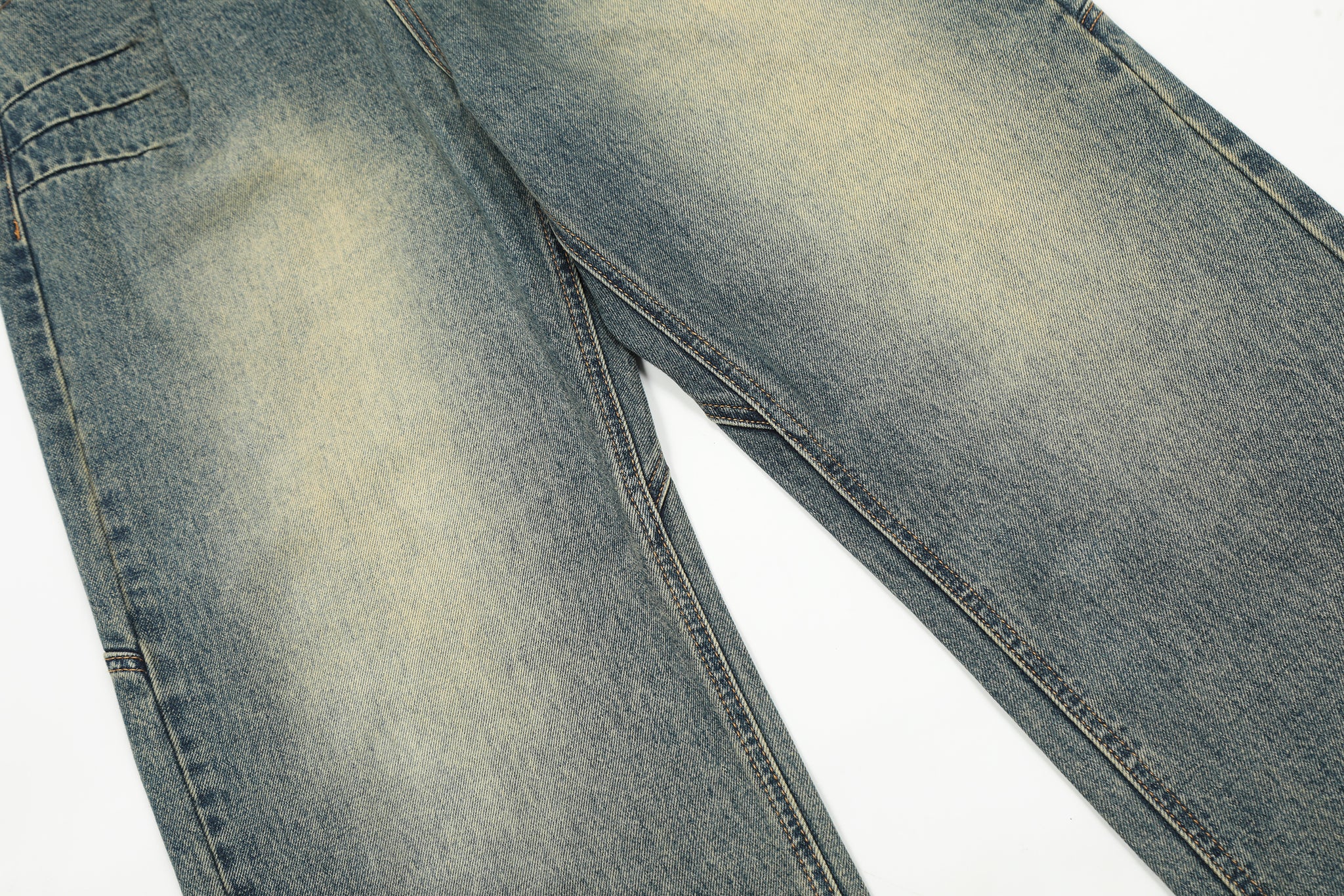 11KN Baggy Stone-Washed Distressed Denim Jeans #K9088