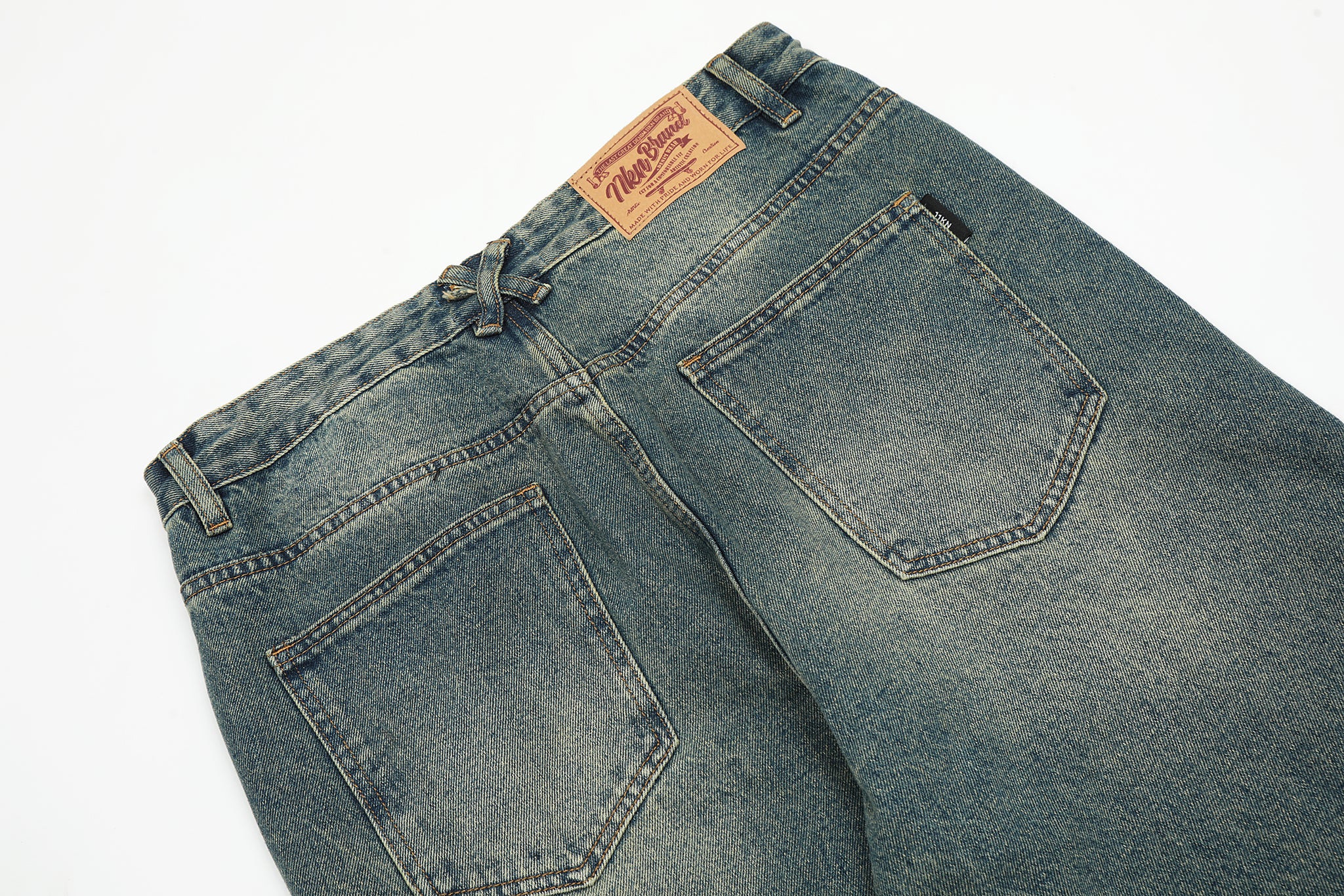 11KN Vintage Selvedge Faded Ripped Jeans #K8962