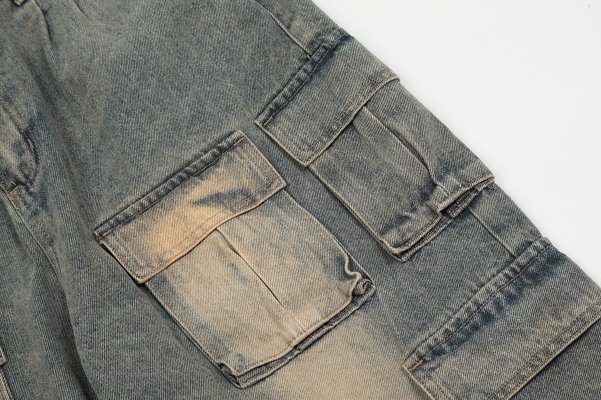 11KN Multi Pockets Faded 314 Class Straight Leg Jeans #K3173