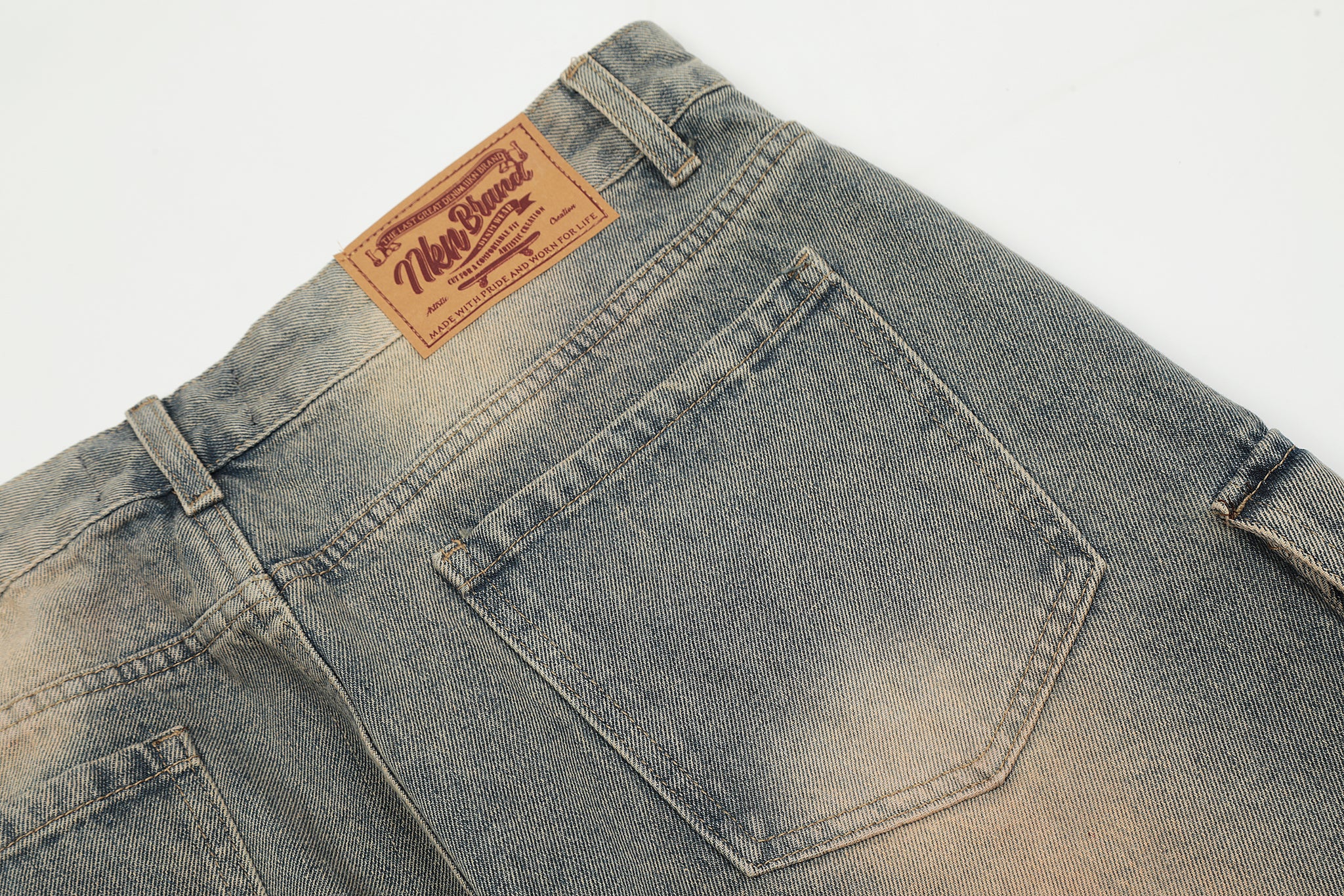 11KN Multi Pockets Faded 314 Class Straight Leg Jeans #K3173