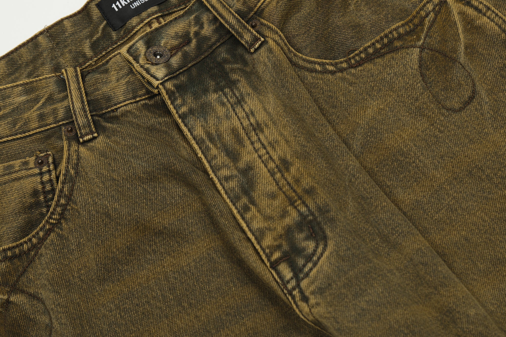 11KN Colored Denim Acid-Washed Jeans #K9053