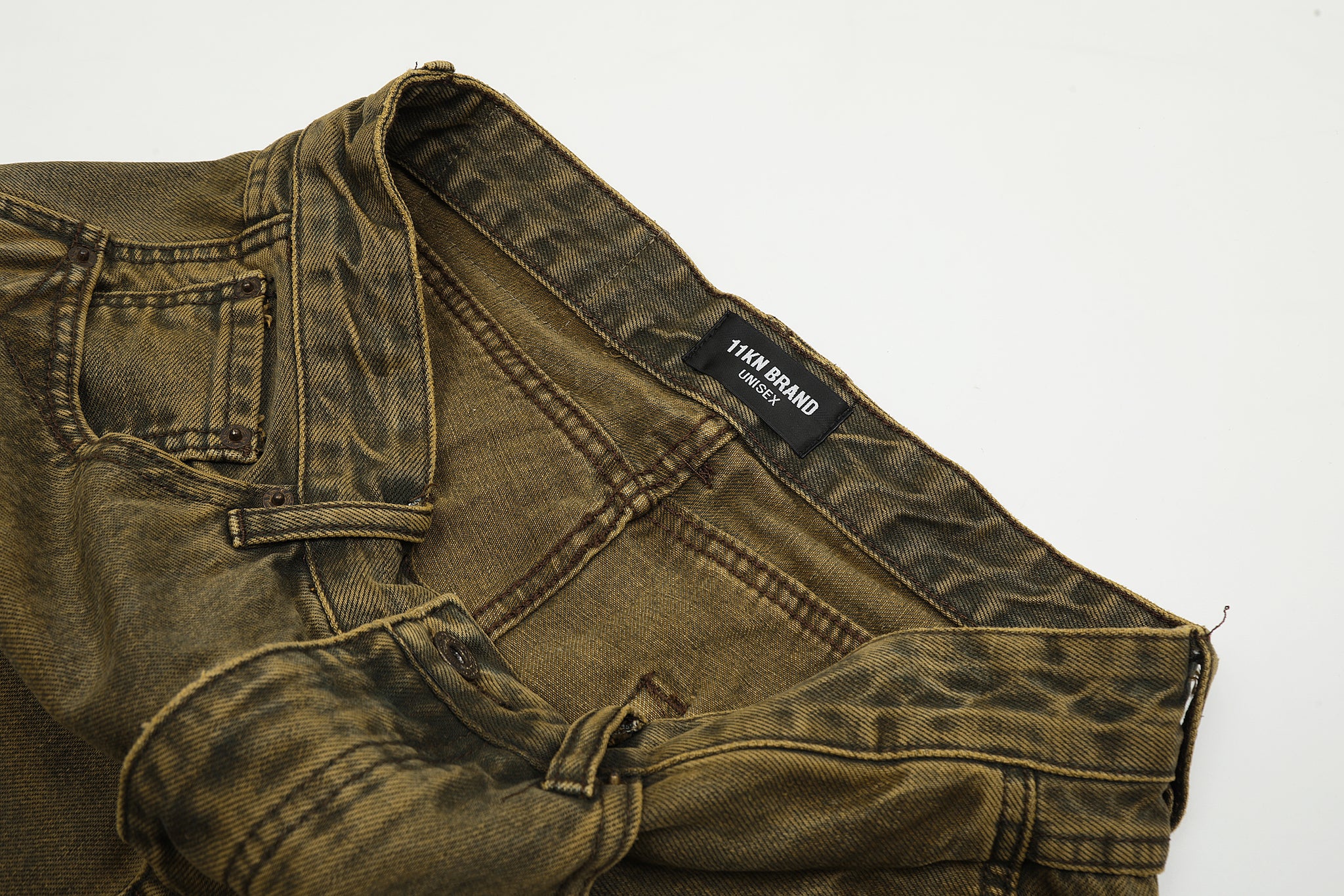 11KN Colored Denim Acid-Washed Jeans #K9053