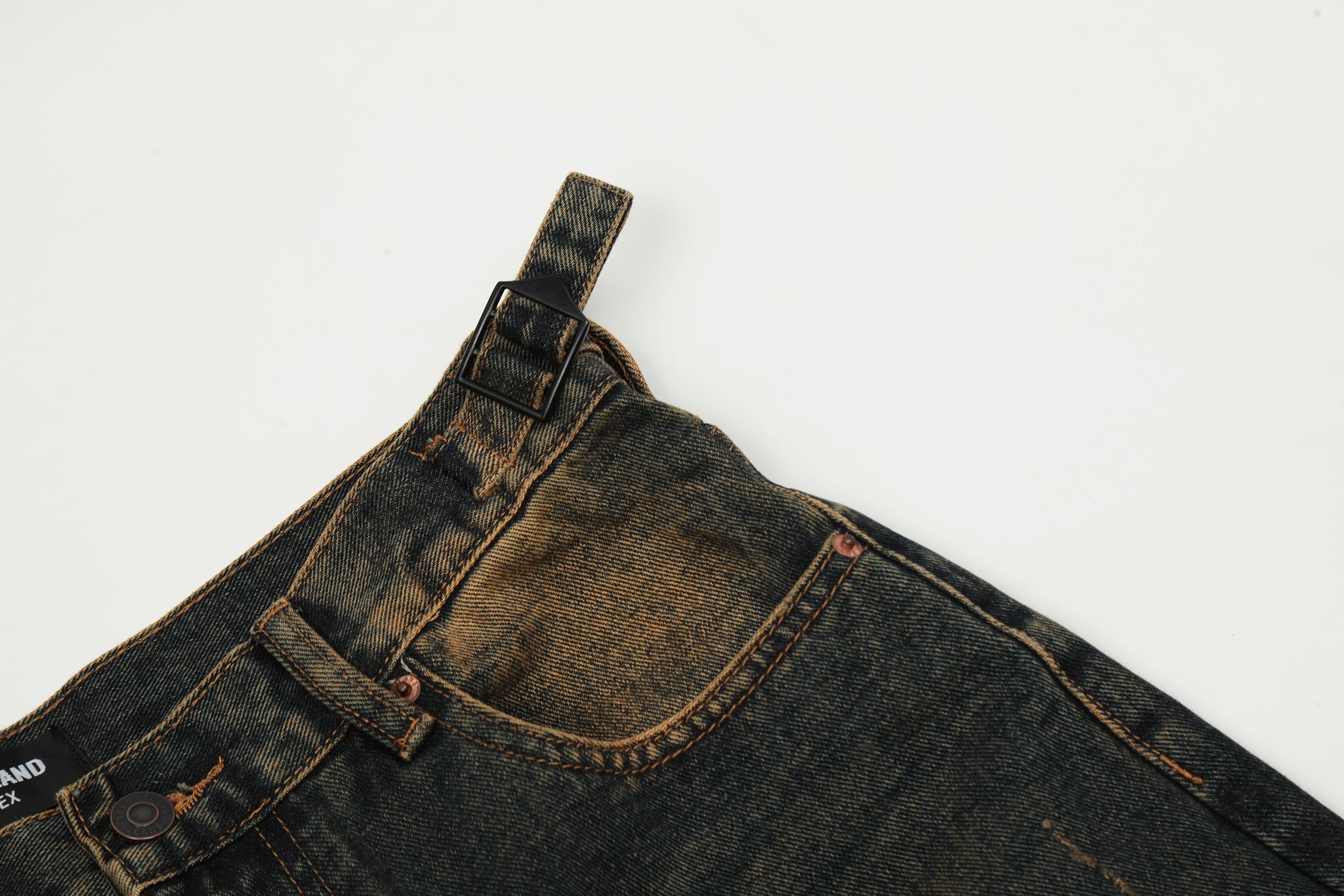 11KN ACID WASHED STRAIGHT LEG JEANS #K5228