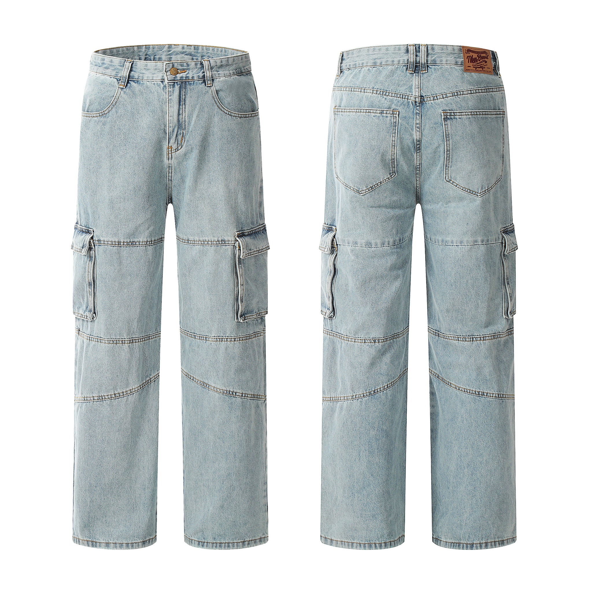 11KN Wide Leg Patchwork Vintage Jeans #K9017