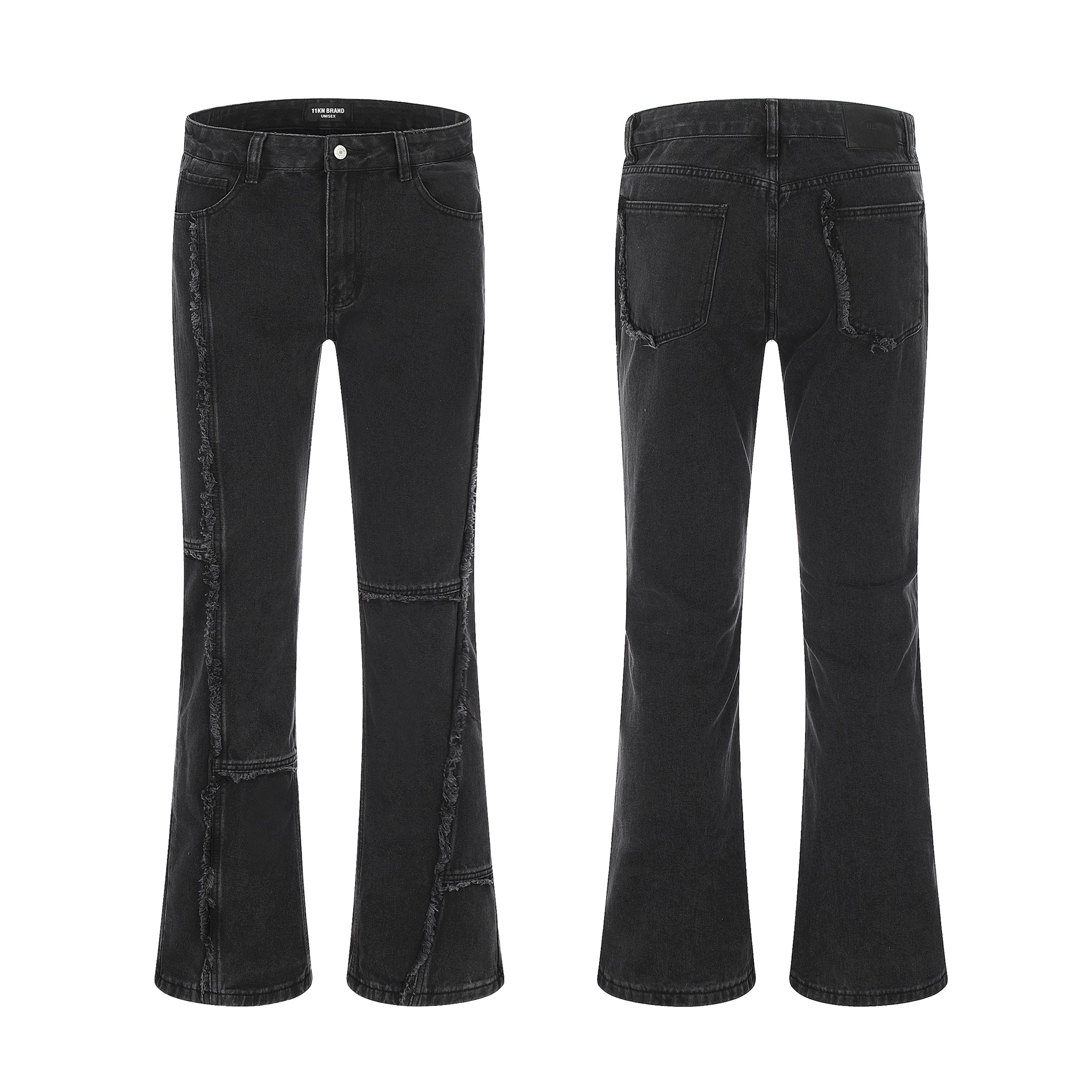 11KN Bootcut Frayed High Waisted Jeans #K3163