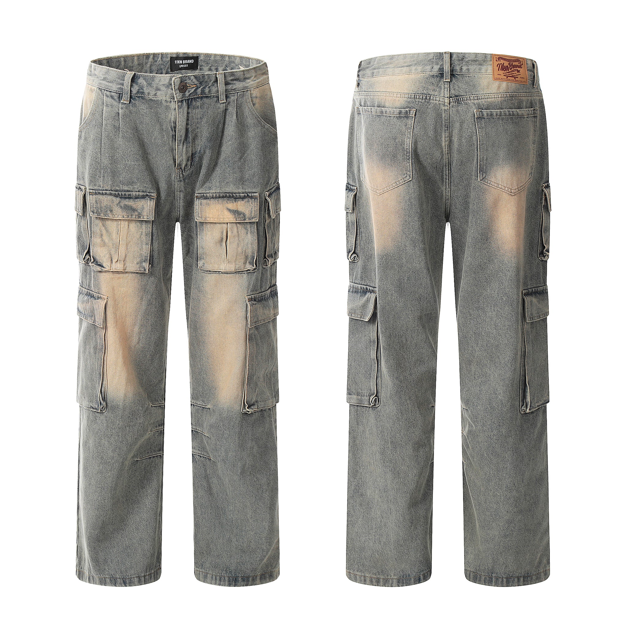 11KN Multi Pockets Faded 314 Class Straight Leg Jeans #K3173