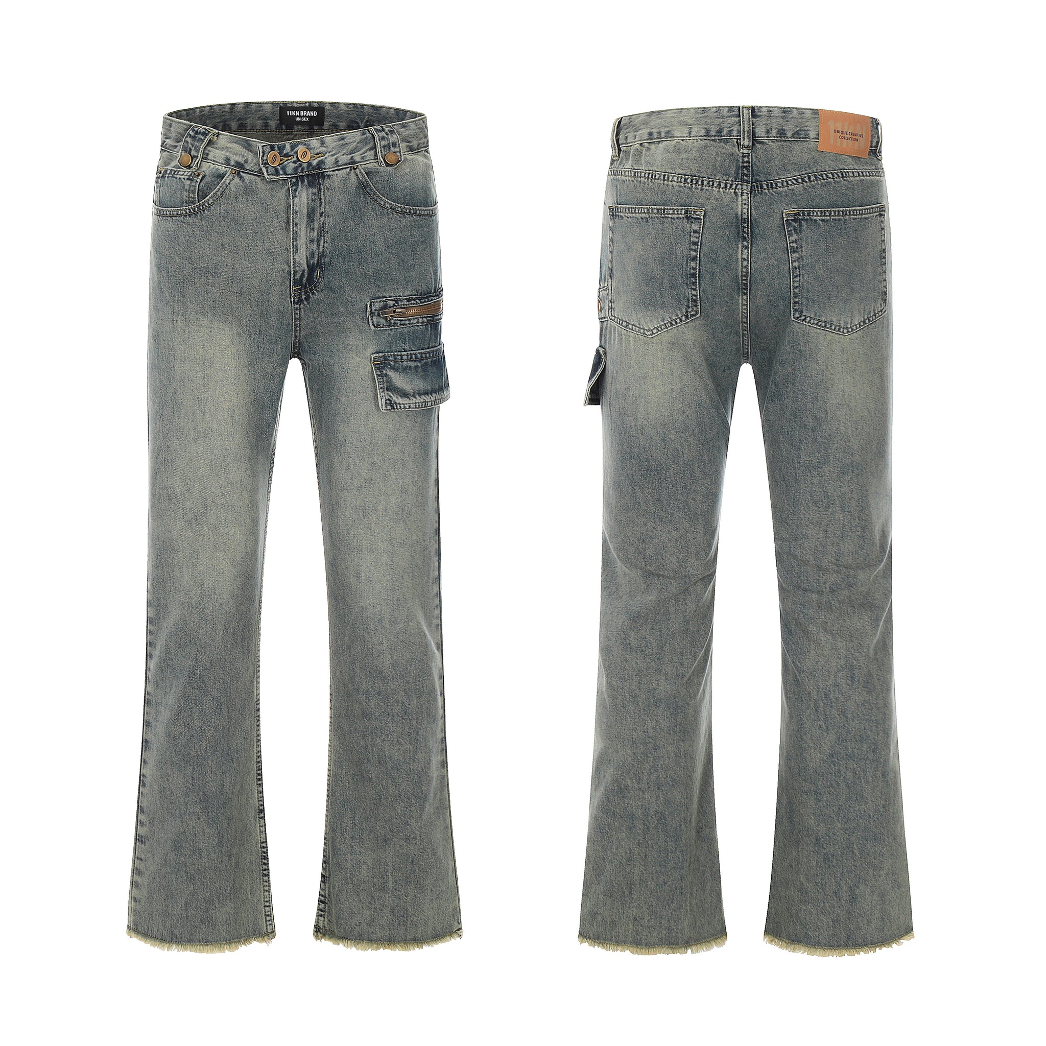 11KN Frayed Slim-fit Skinny Jeans #K3139