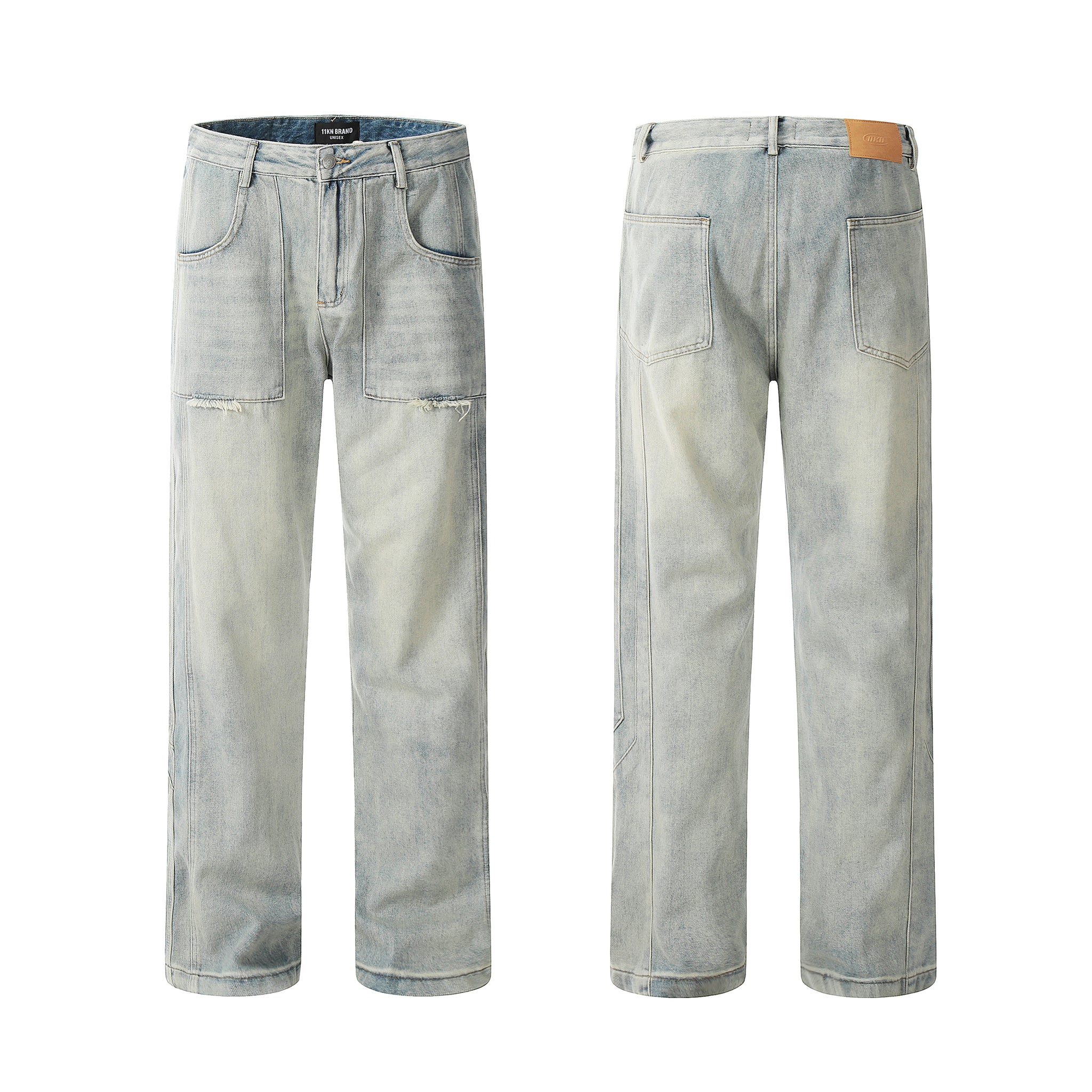 11KN Straight Leg Distressed Jeans #K3159