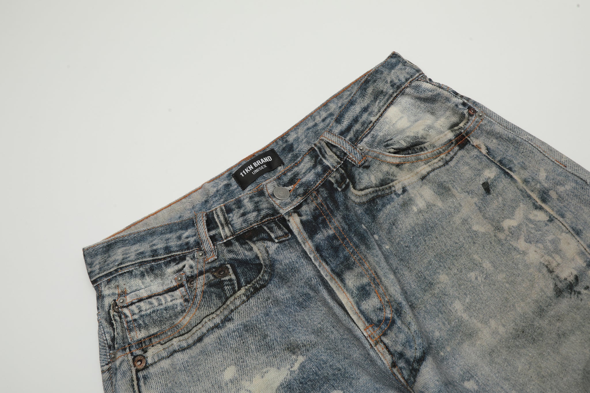 11KN 3D PRINTED DENIM PANTS #K9261