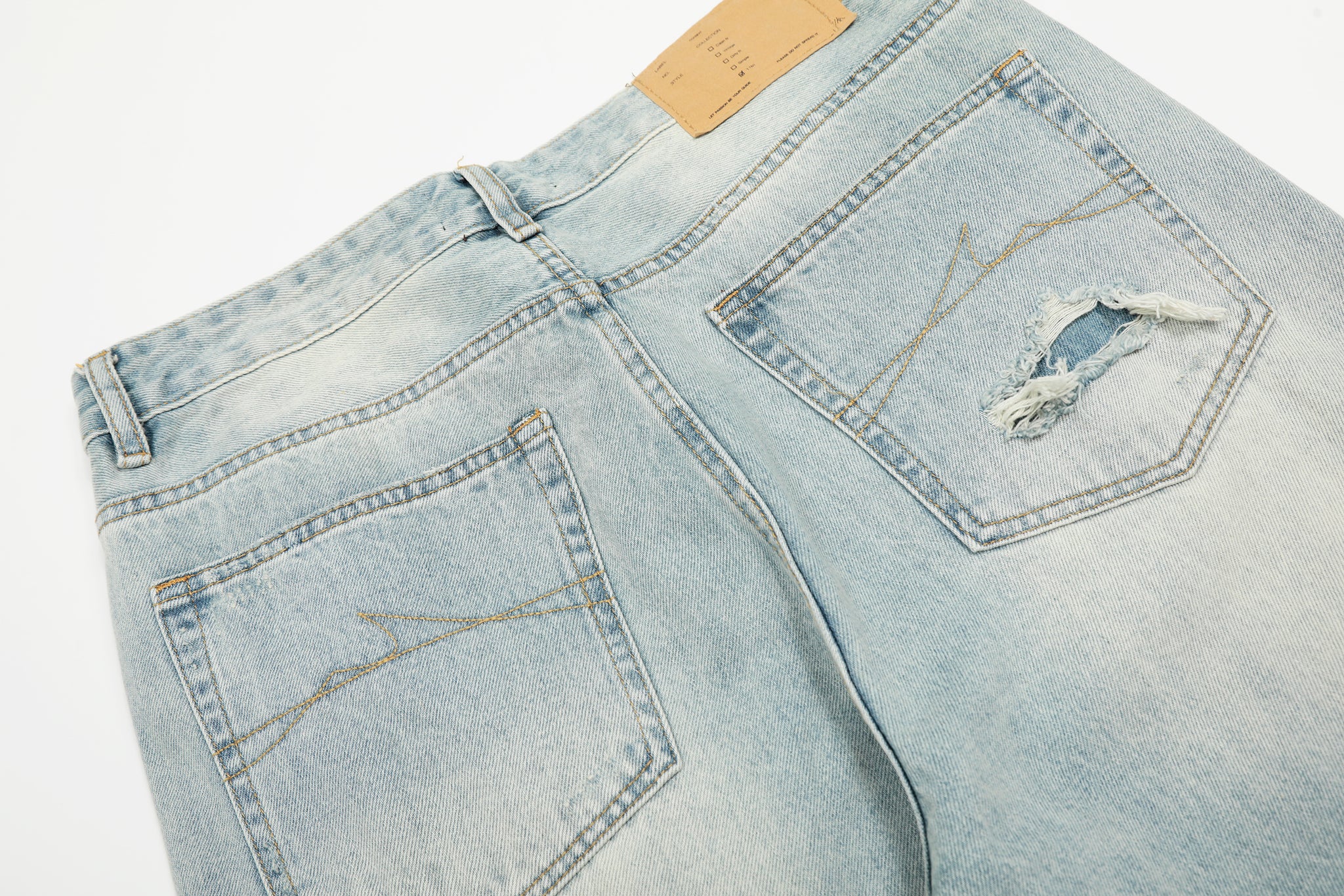11KN ‌‌‌DISTRESSED WASHED JEANS #K9660