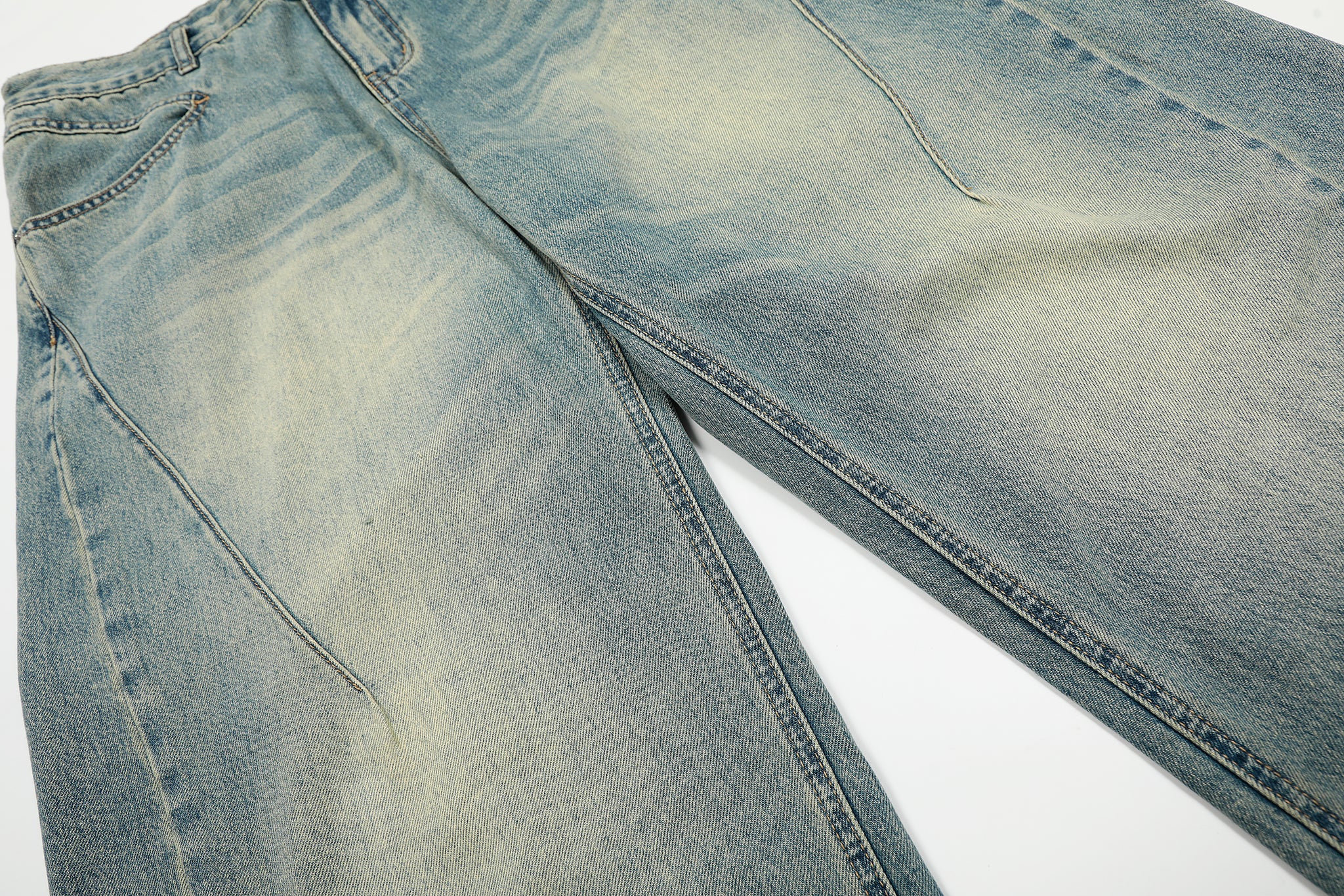 11KN ‌‌‌VINTAGE WASHED WIDE-LEG PANTS #CK9666