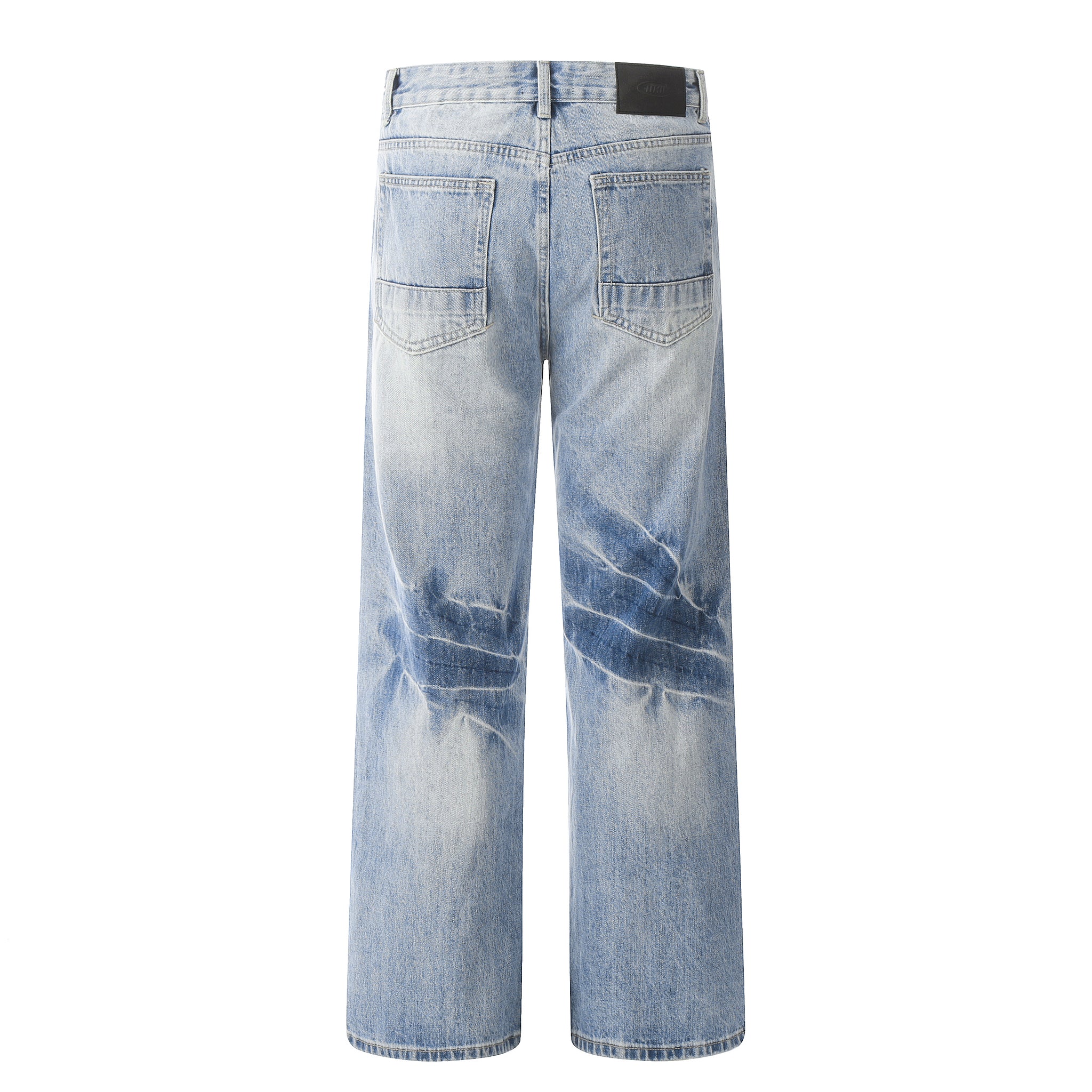 11KN Acid-Washed Straight Leg Jeans #K5335