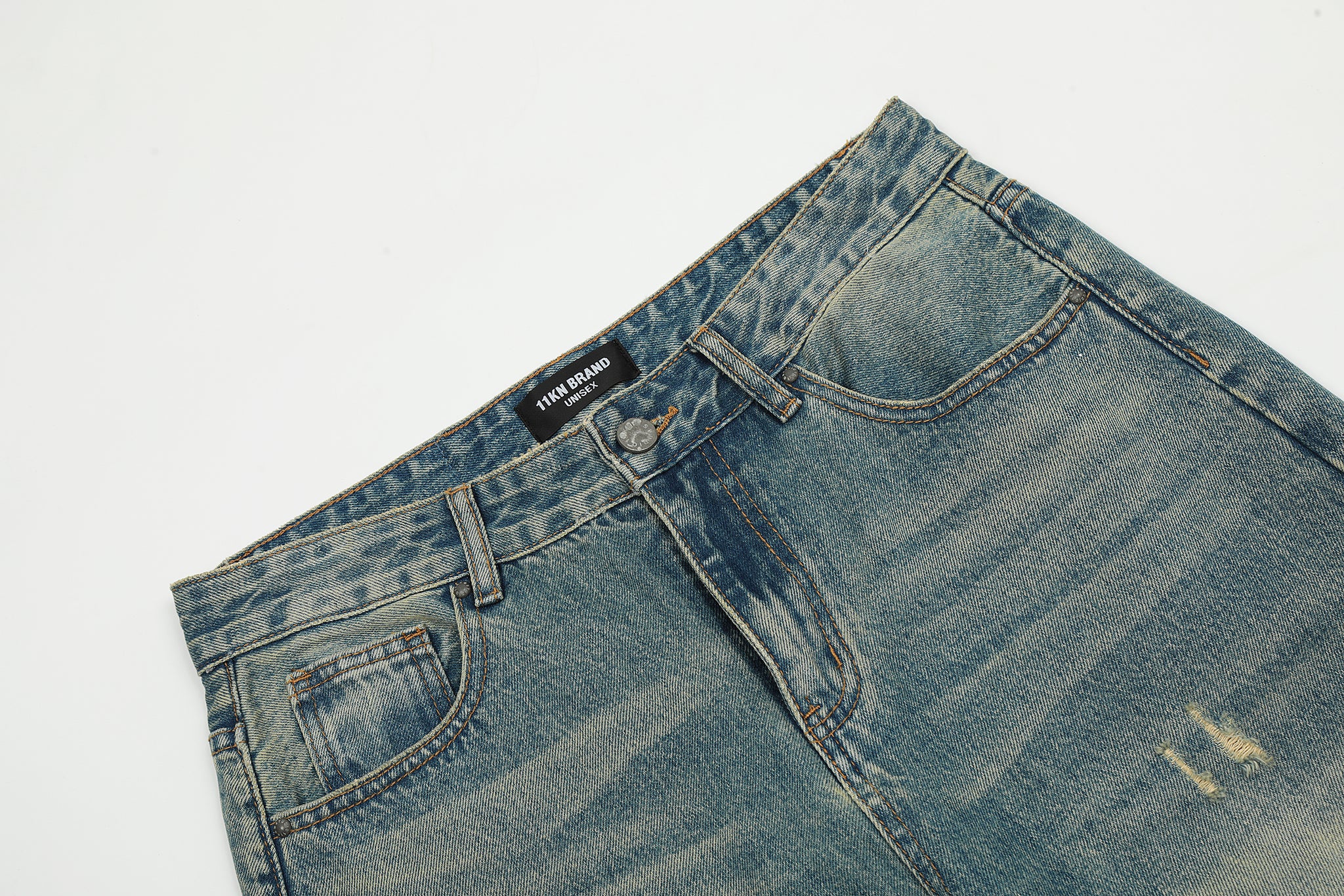 11KN Acid-Washed Jeans #K9028