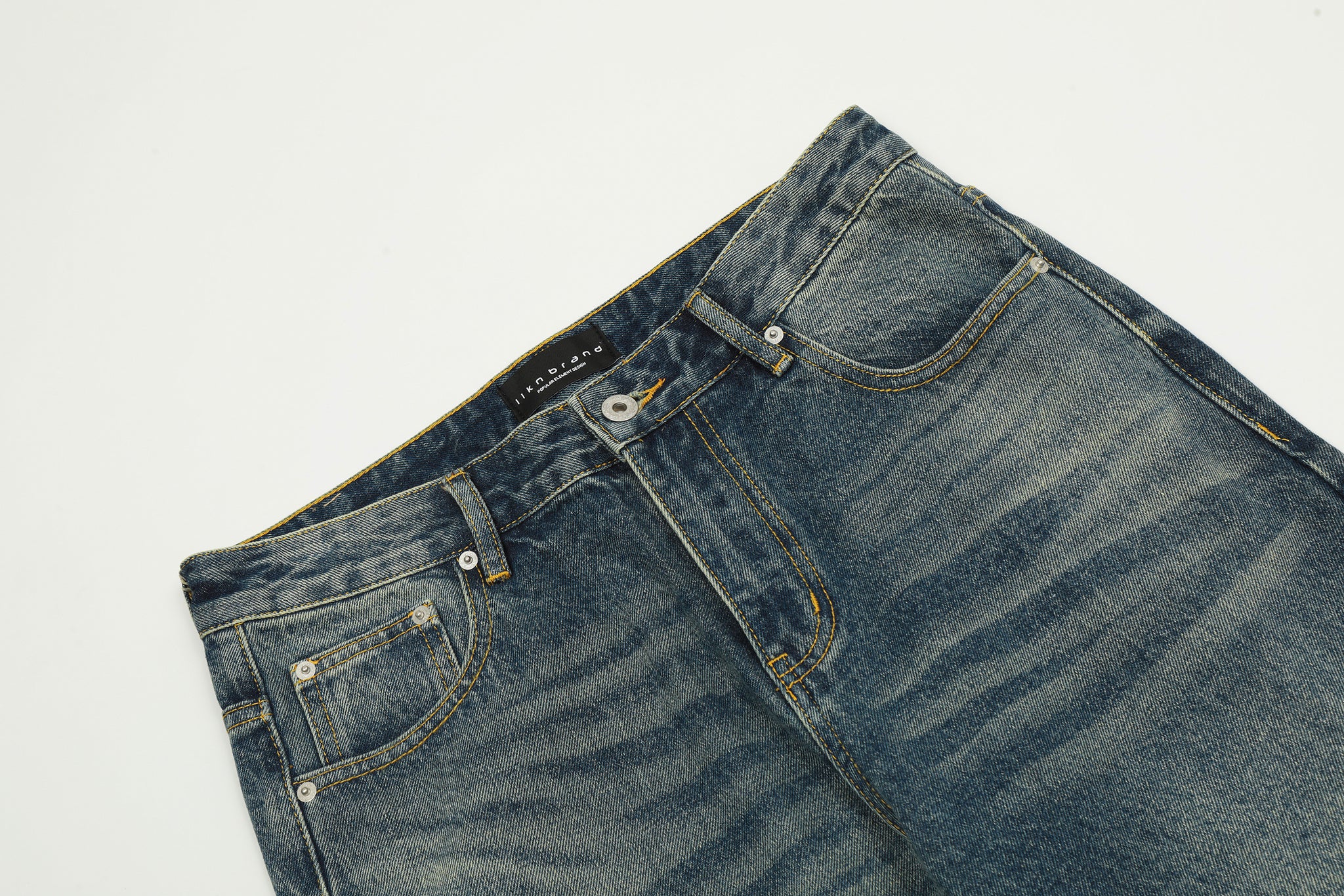 11KN RETRO BLUE FLARE JEANS #K5352