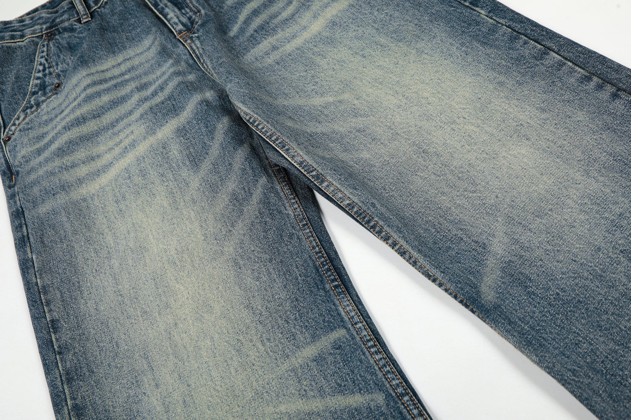 11KN WHISKER STRAIGHT DENIM #K9725