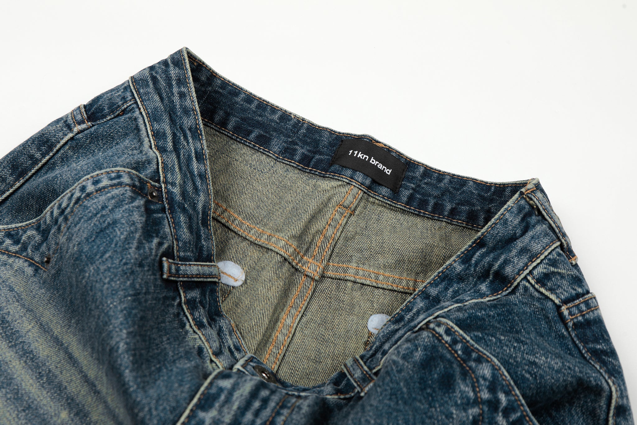 11KN WHISKER STRAIGHT DENIM #K9725