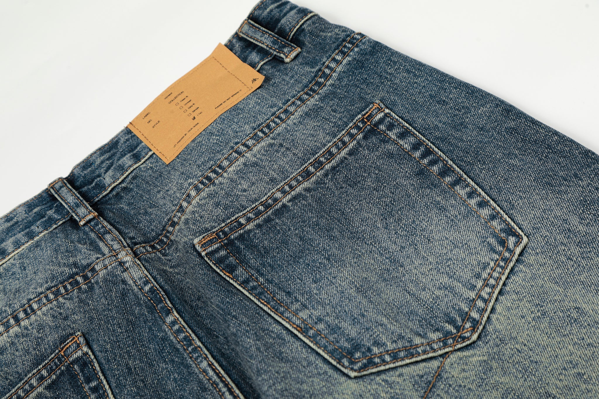 11KN WHISKER STRAIGHT DENIM #K9725