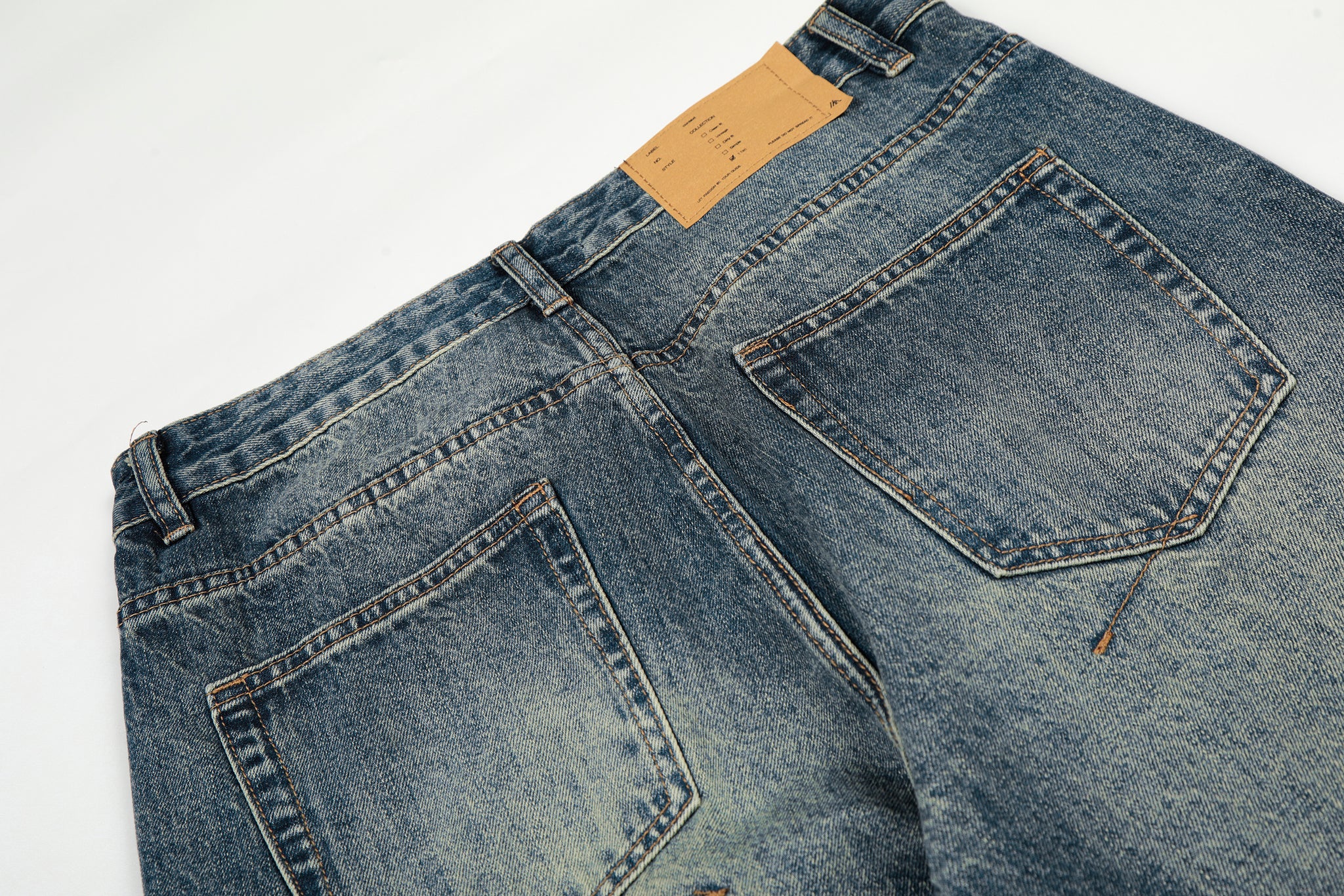 11KN WHISKER STRAIGHT DENIM #K9725