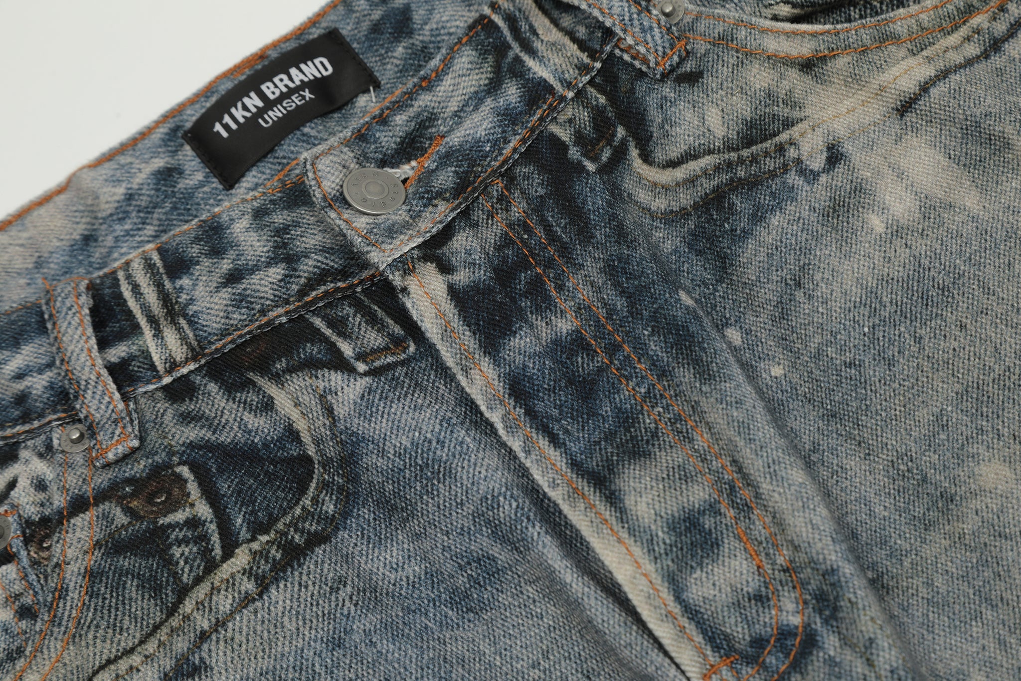 11KN 3D PRINTED DENIM PANTS #K9261