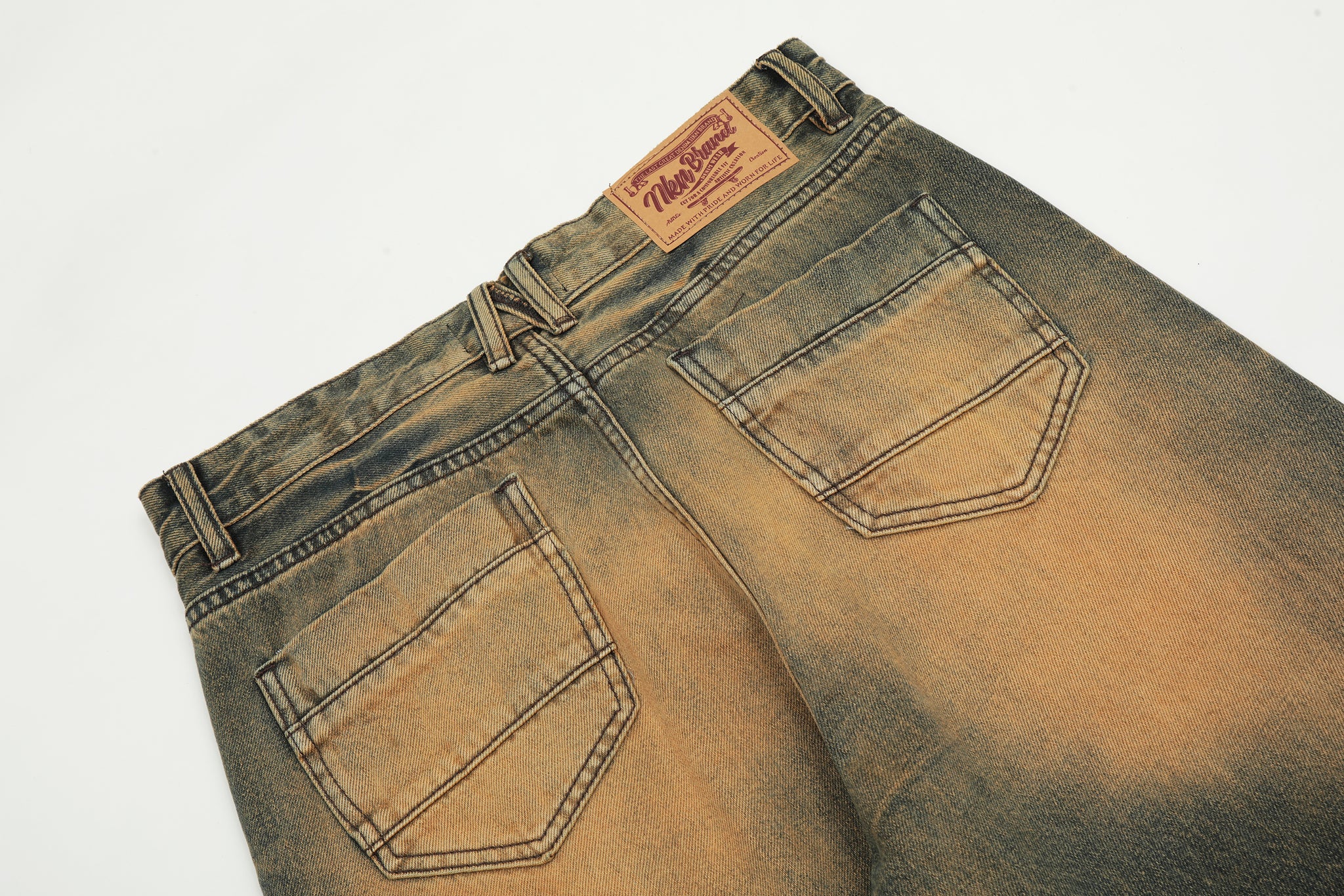 11KN Earth-Toned Distressed Denim #K9071