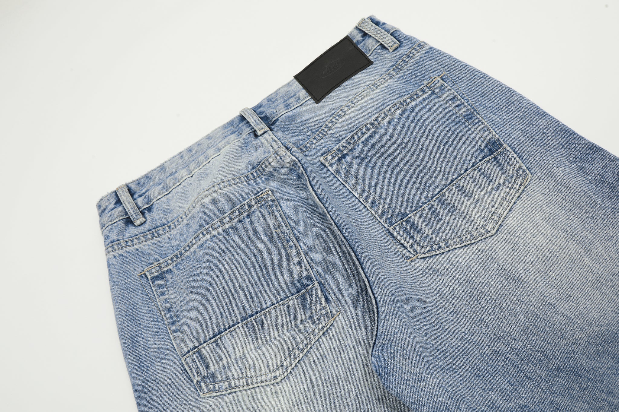 11KN Acid-Washed Straight Leg Jeans #K5335