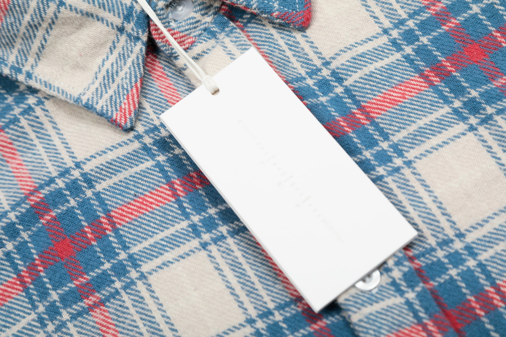 11KN RAW-EDGE VINTAGE PLAID SHIRT #CW1123
