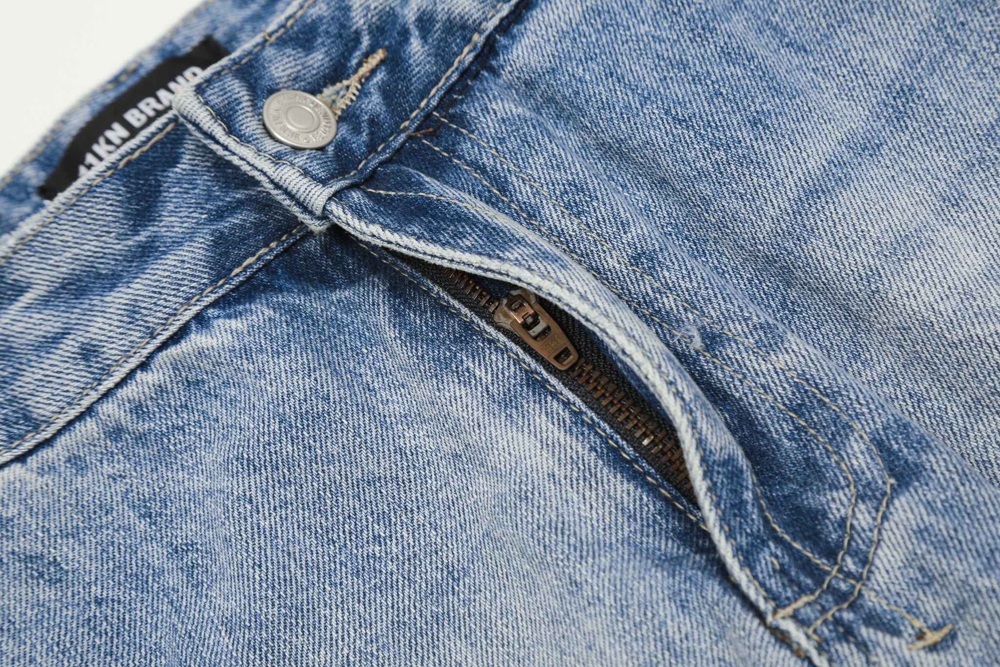 11KN Acid-Washed Straight Leg Jeans #K5335