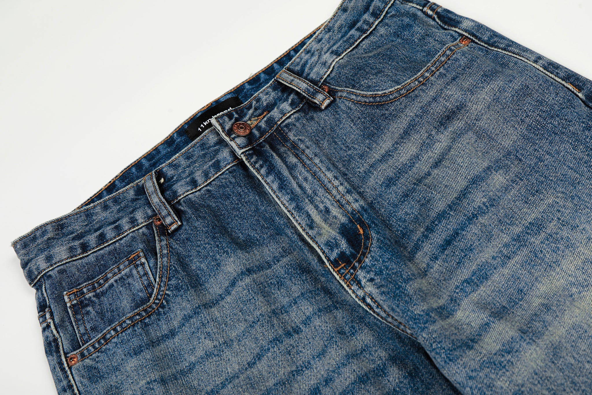 11KN RETRO BLUE WHISKER JEANS #N5531
