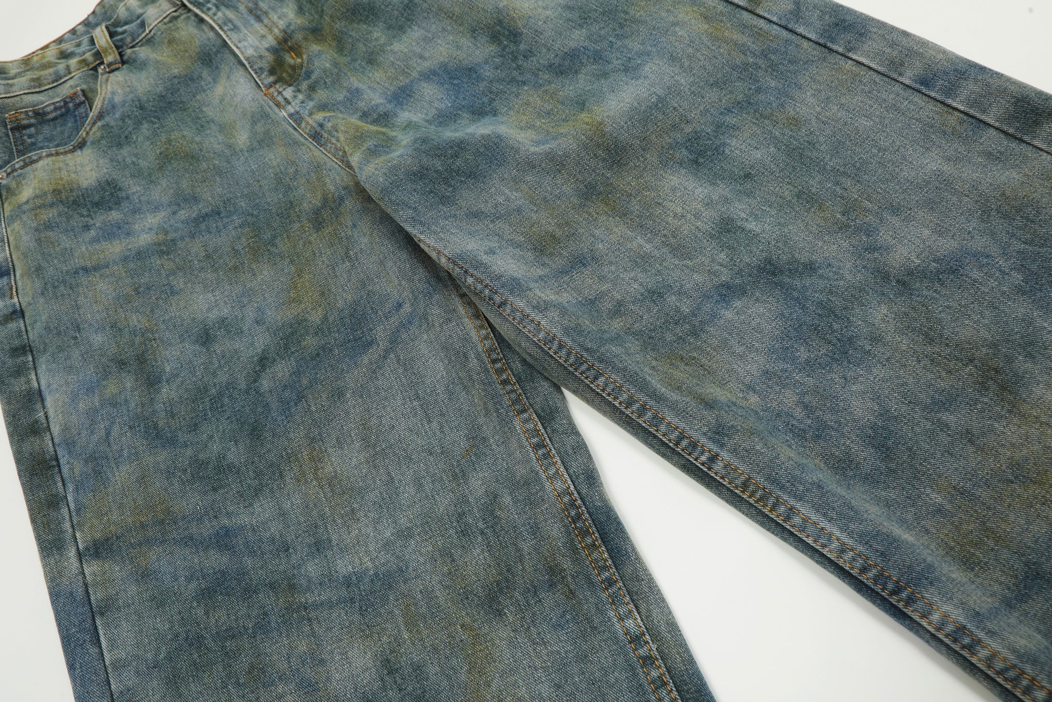 11KN ACID WASHED BAGGY JEANS #K9312