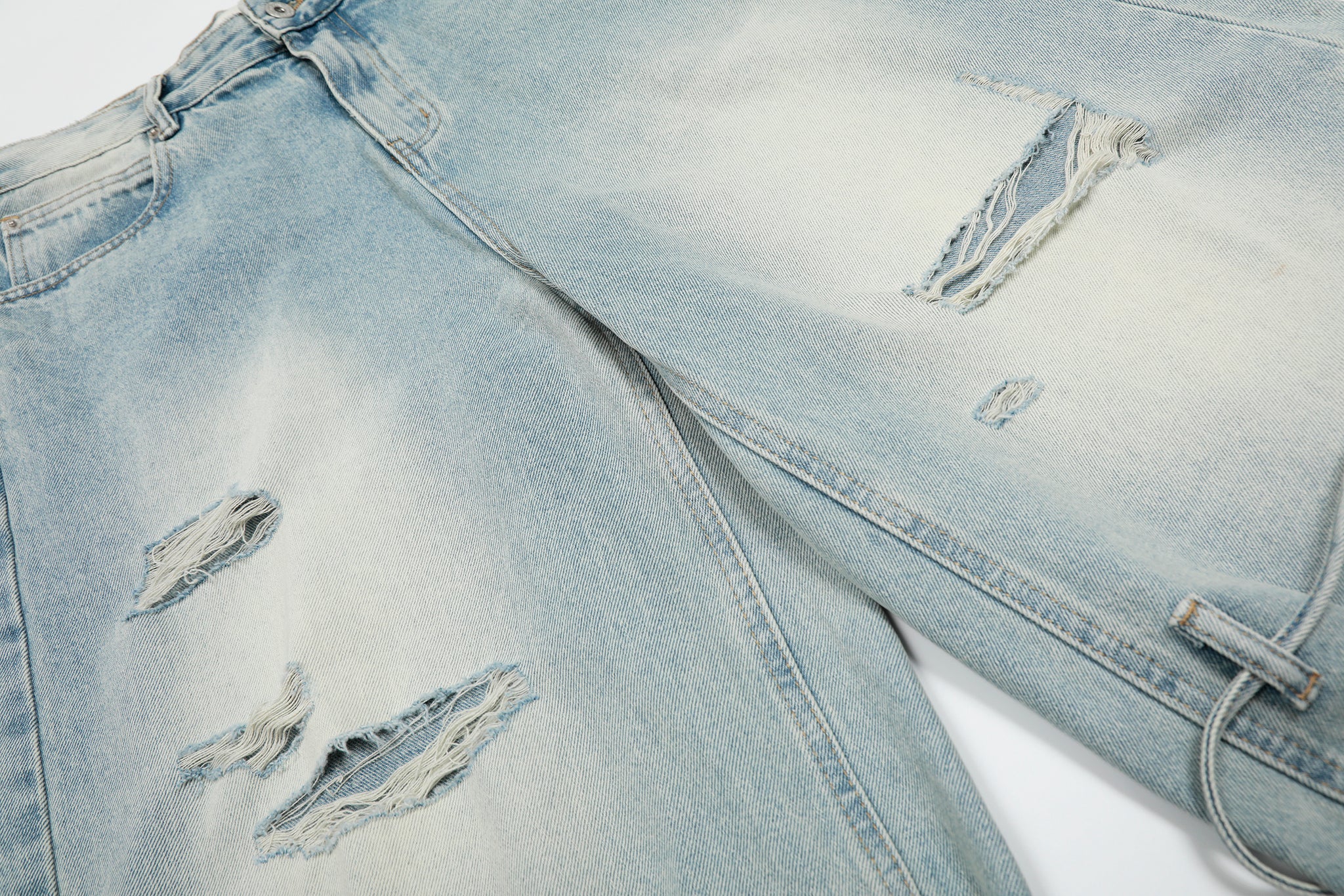 11KN ‌RIPPED FRINGE JEANS‌ #CK9585D