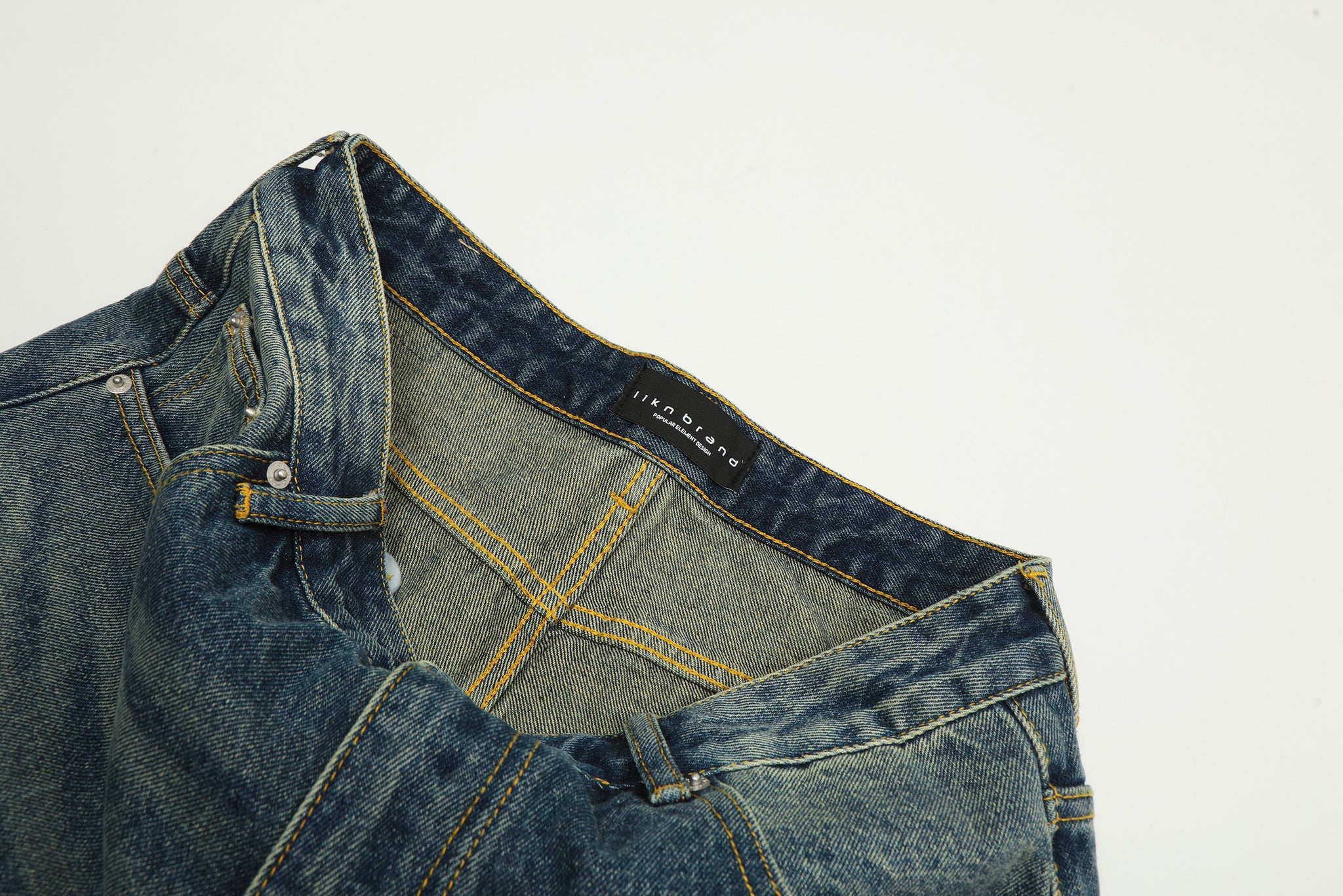 11KN RETRO BLUE FLARE JEANS #K5352
