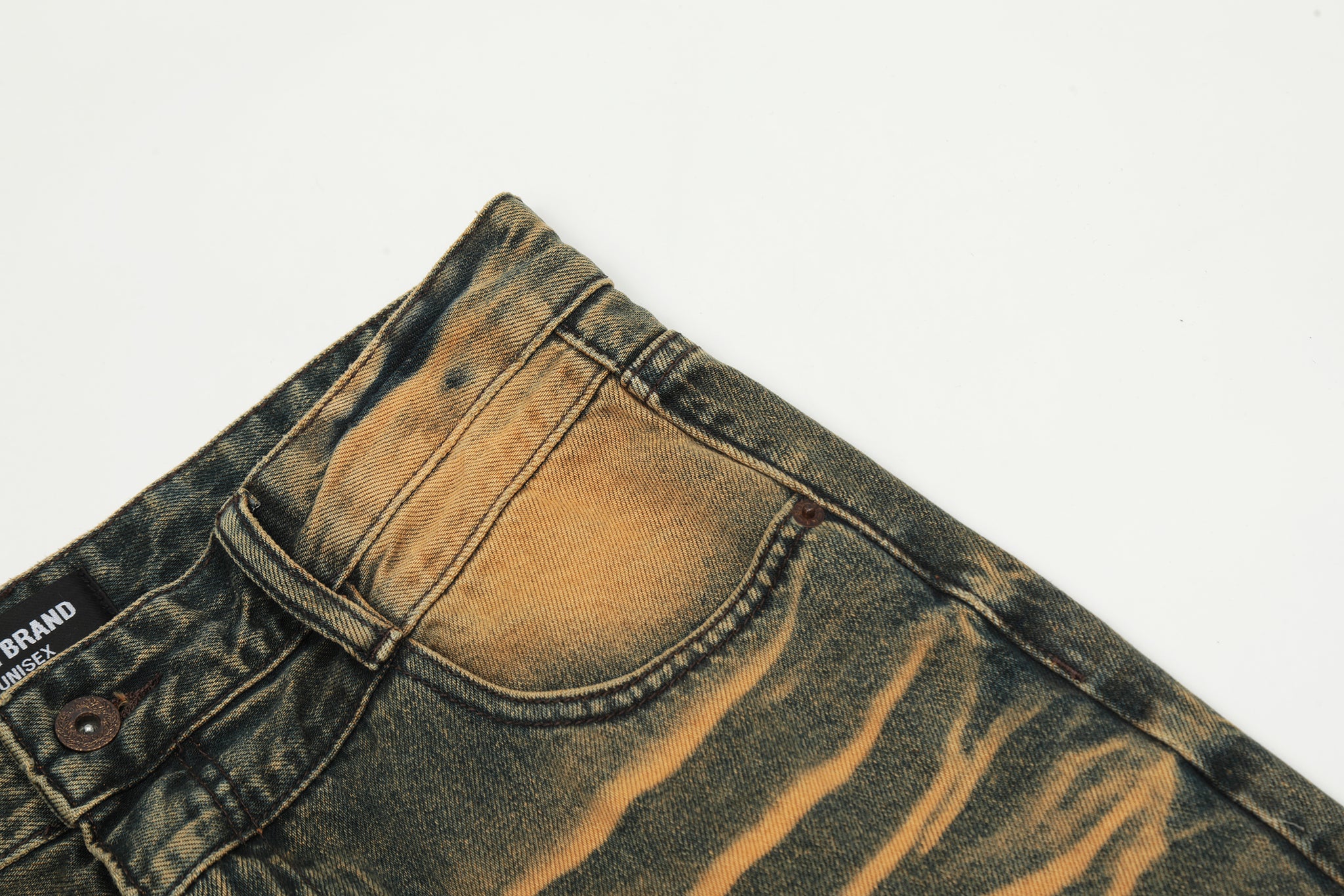 11KN Earth-Toned Distressed Denim #K9071