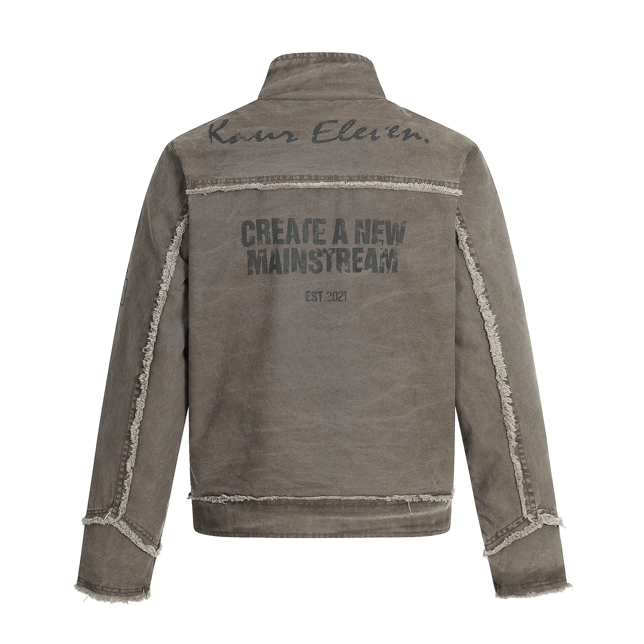 11KN UNISEX RAW-EDGE MULTI-POCKET JACKET #CW1230