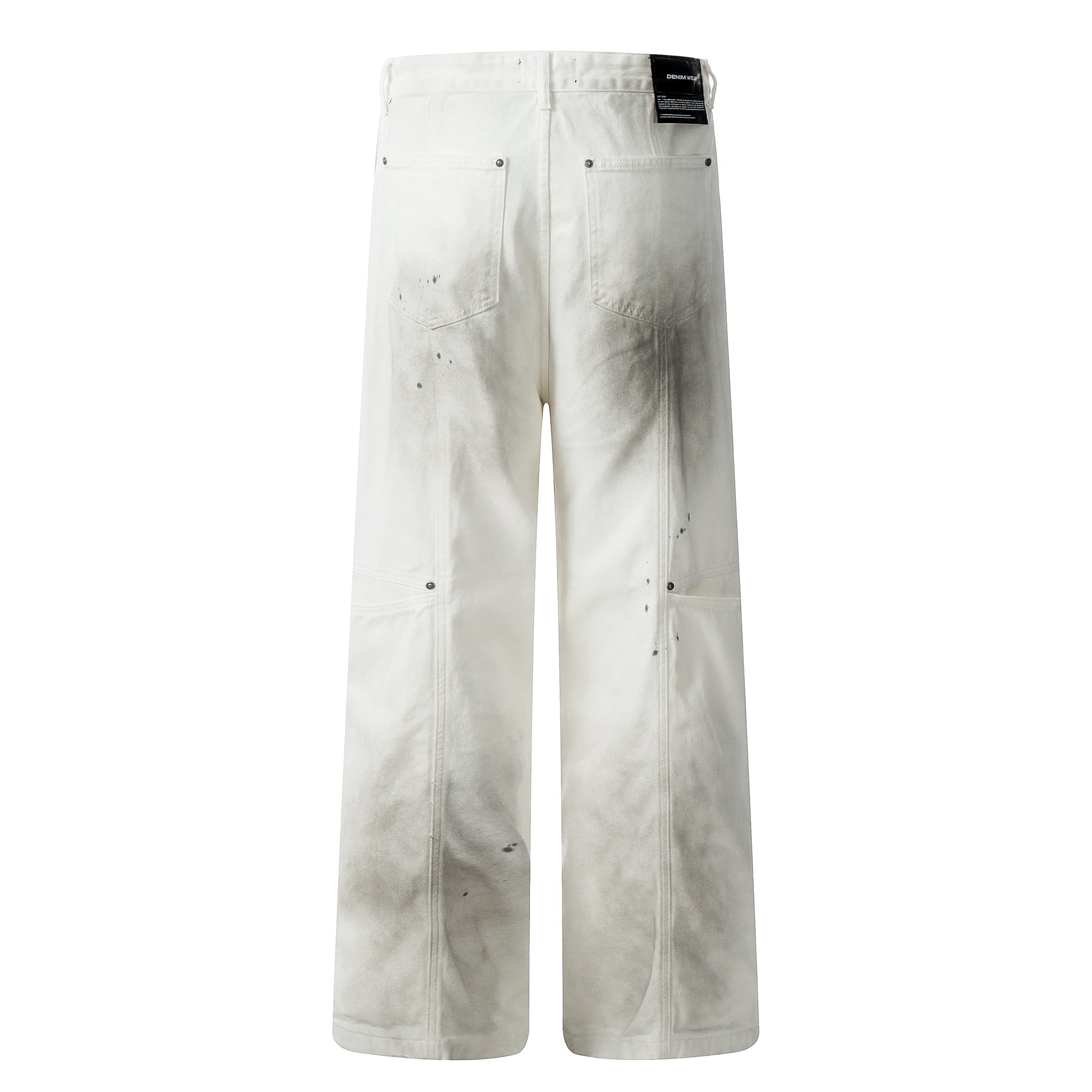 11KN Patchwork Dirty White Cargo Pants #CK3335